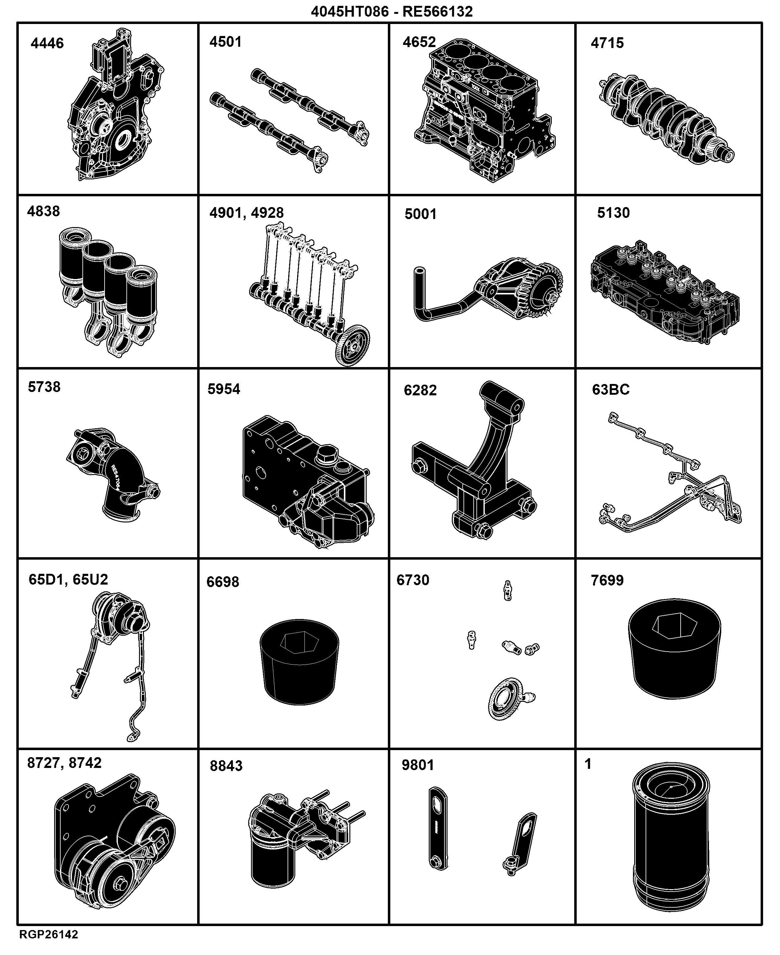 04B Engine 4045HT086-RE566132-ETN108646-ETN102833