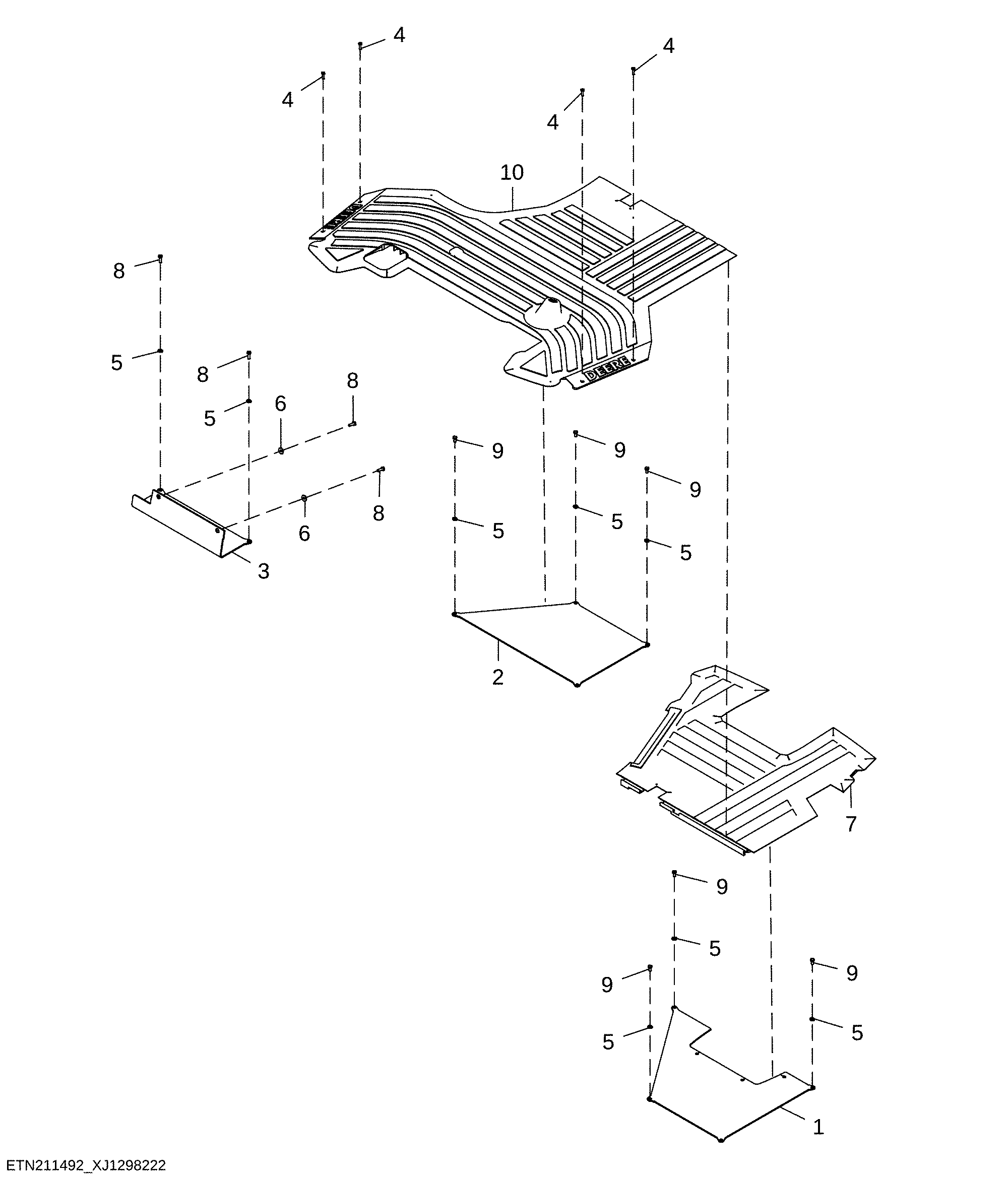 Floor Covers and Mats, Cab with Manual Controls