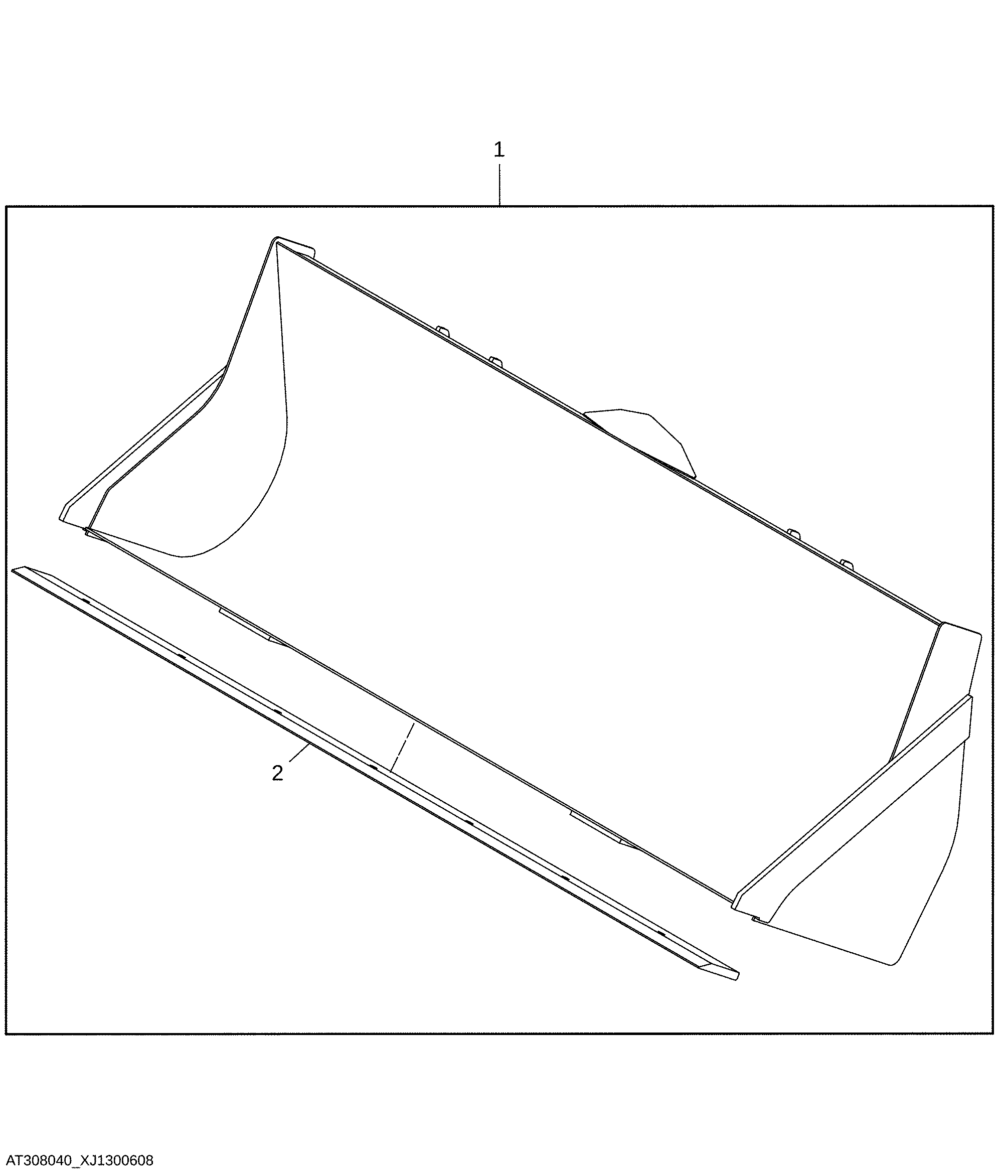 Loader Bucket Kit, 0.76 m³ (1.0 yd³)