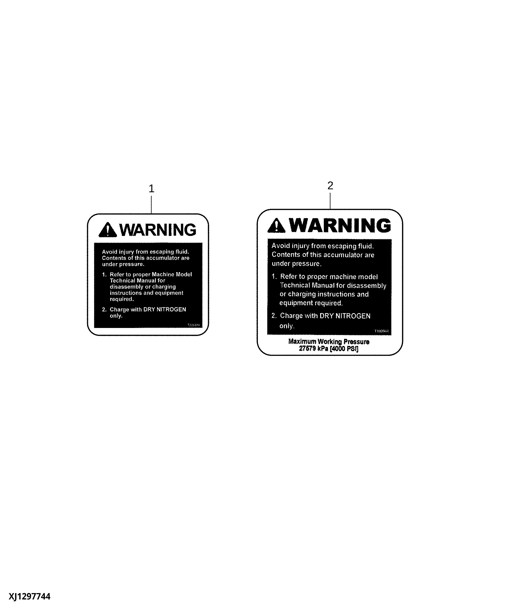 Label, English Accumulator Warning