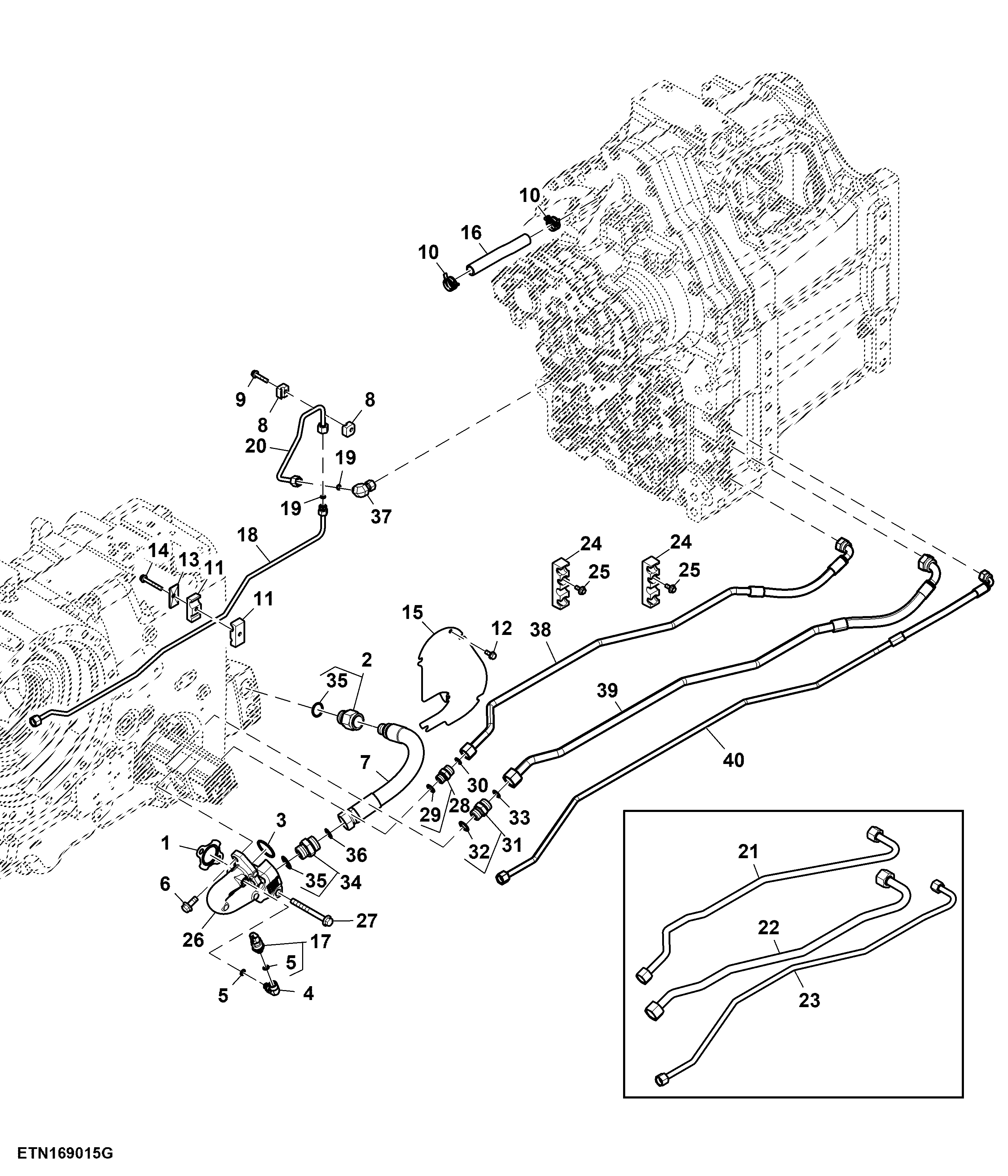 Transmission Pump Lines, W/ High Flow Pump, e23™ ( - 804000)