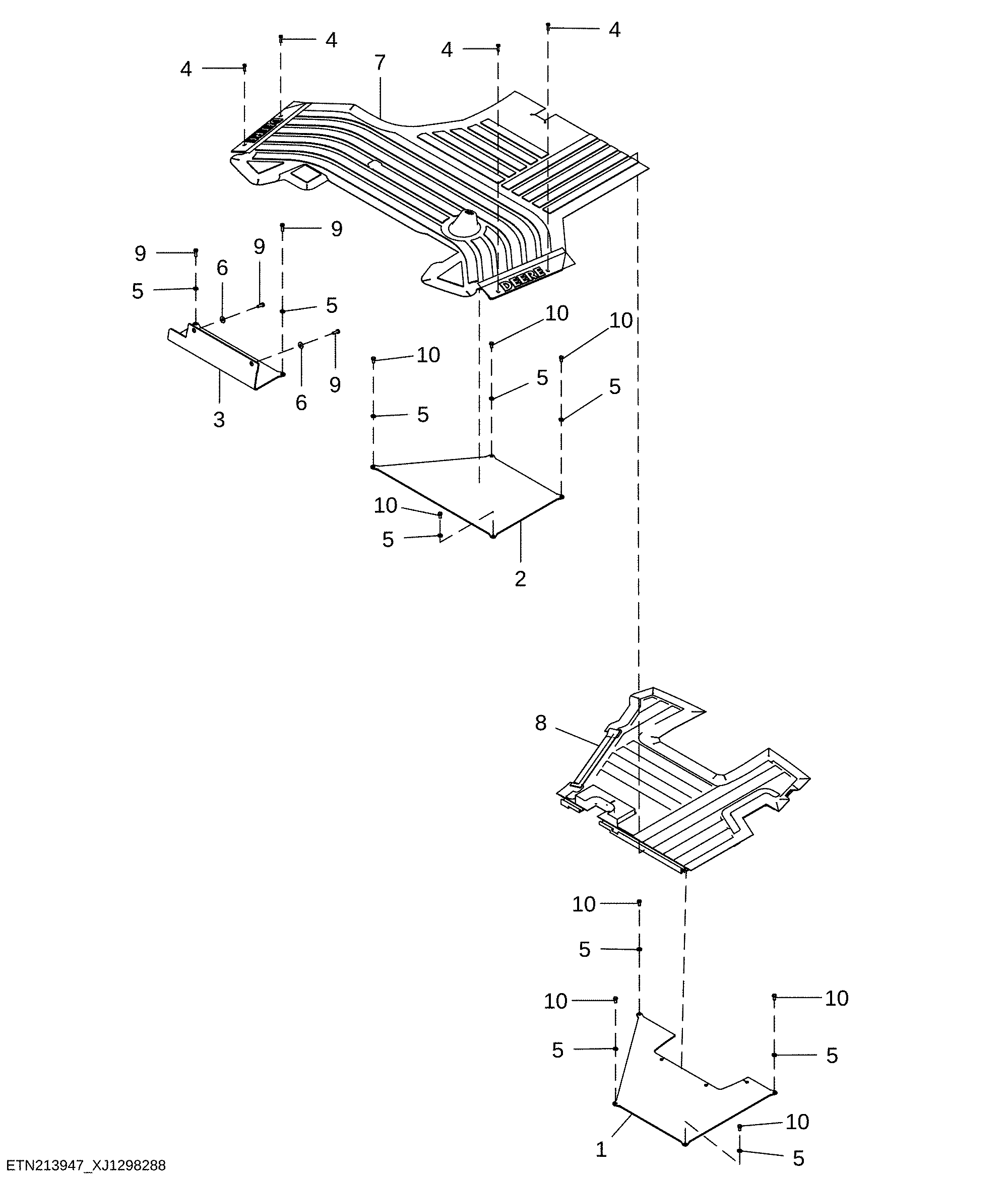 Floor Covers and Mats, Cab with Manual Controls