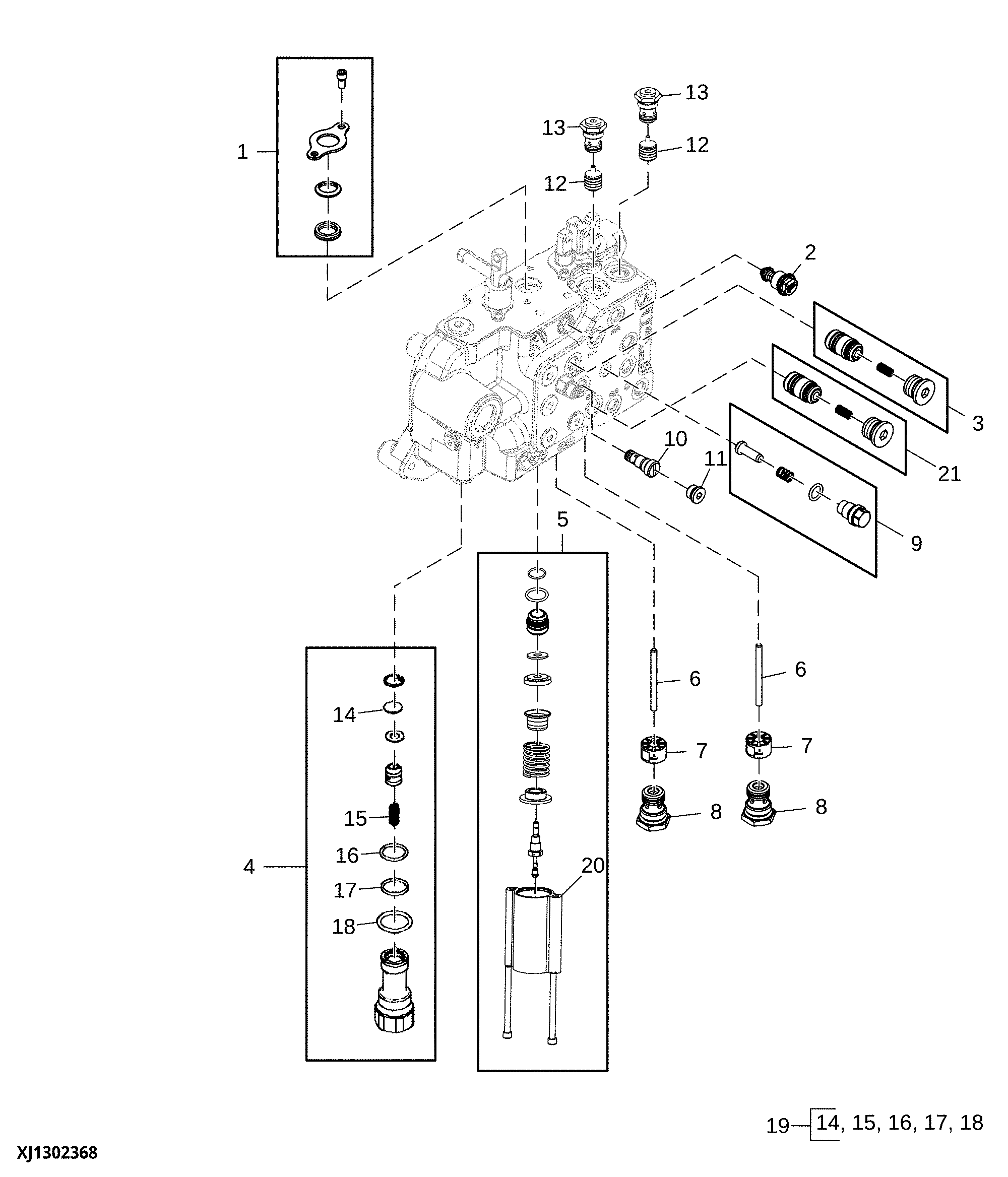 Boom Valve Circuit, Loader Four Function Valve