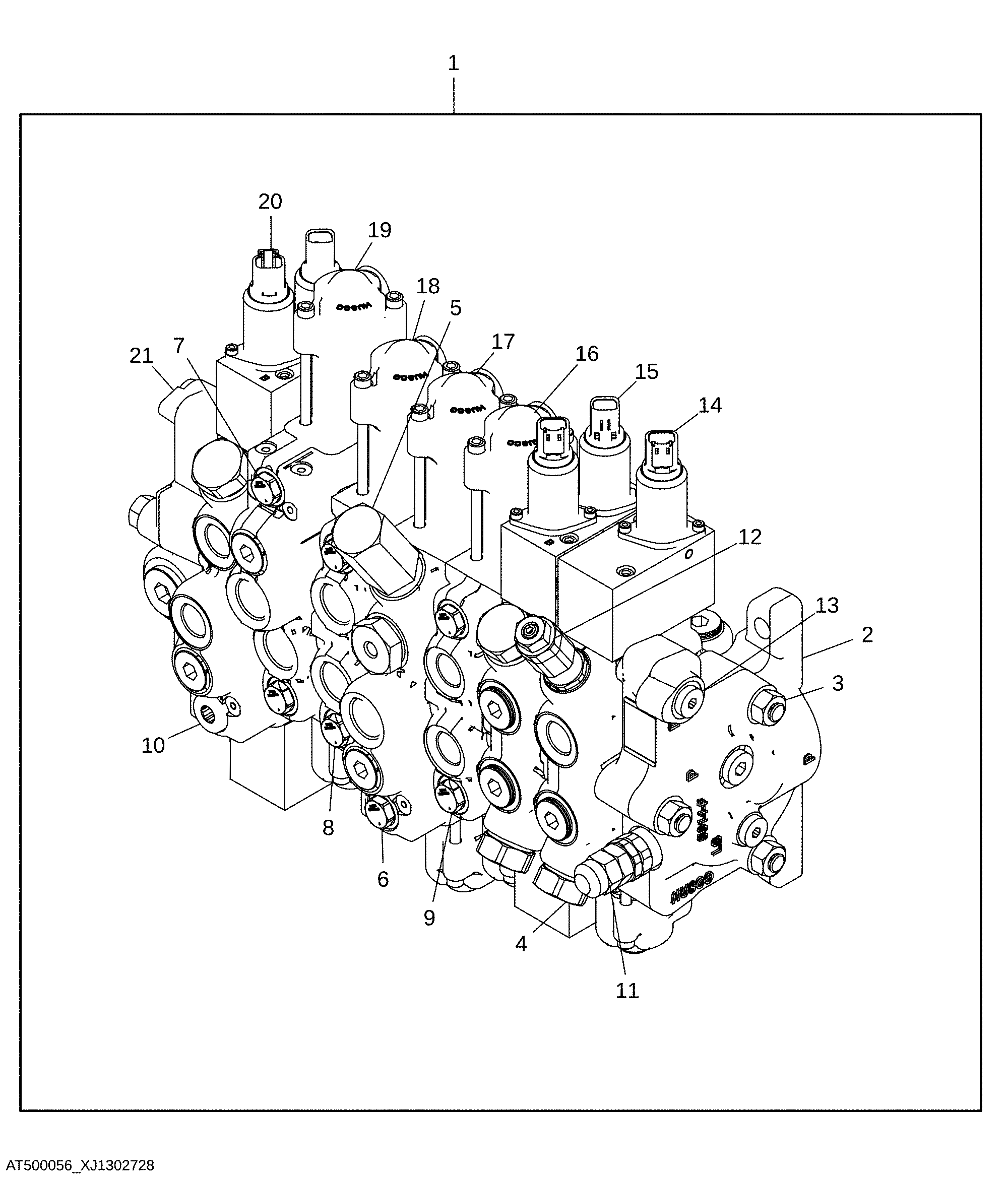 Hydraulic Actuated Control Valve, Seven Function Pilot Control