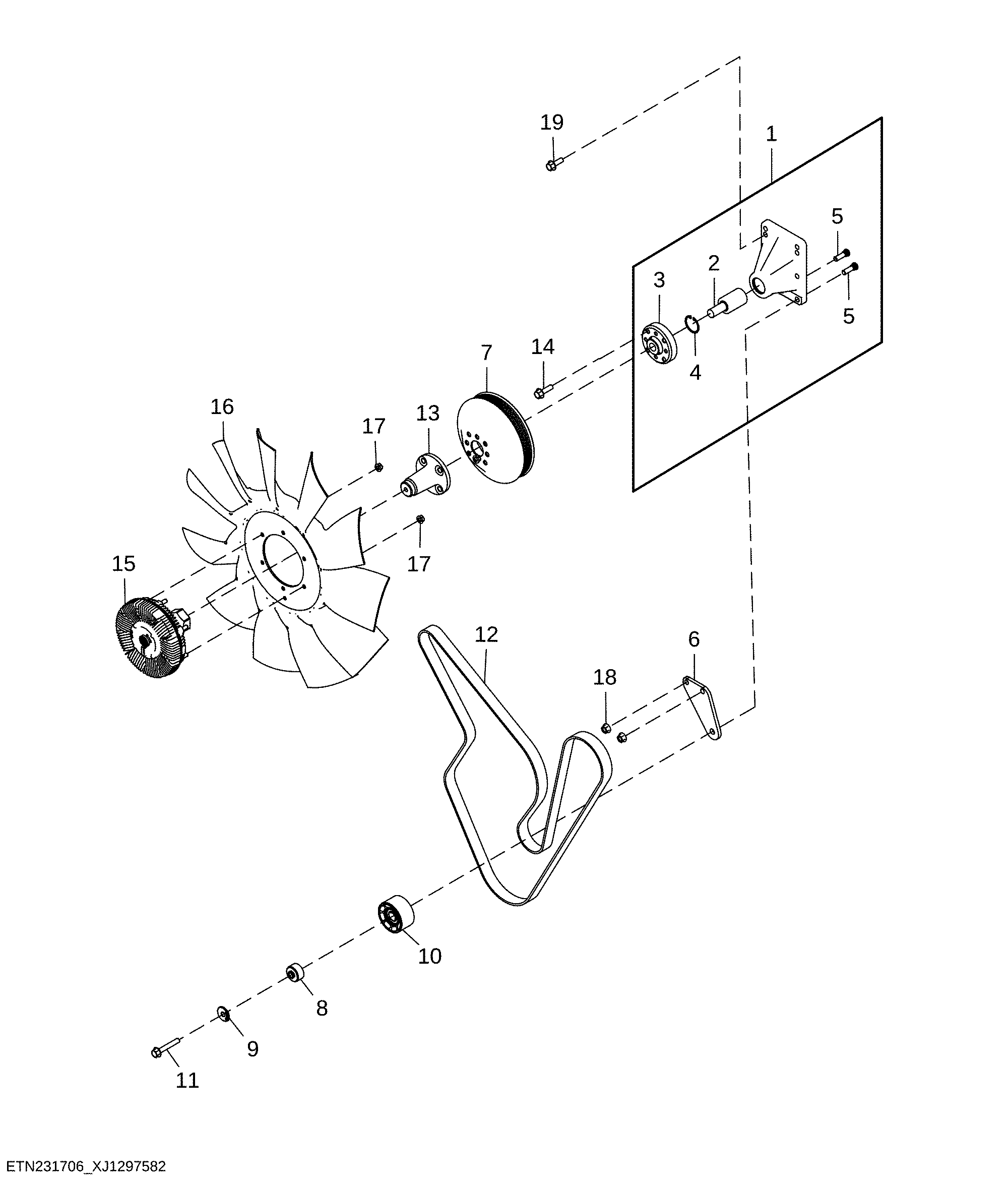 Fan Drive with Air Conditioning, Variable (Engine 4045TT096-RE545793)