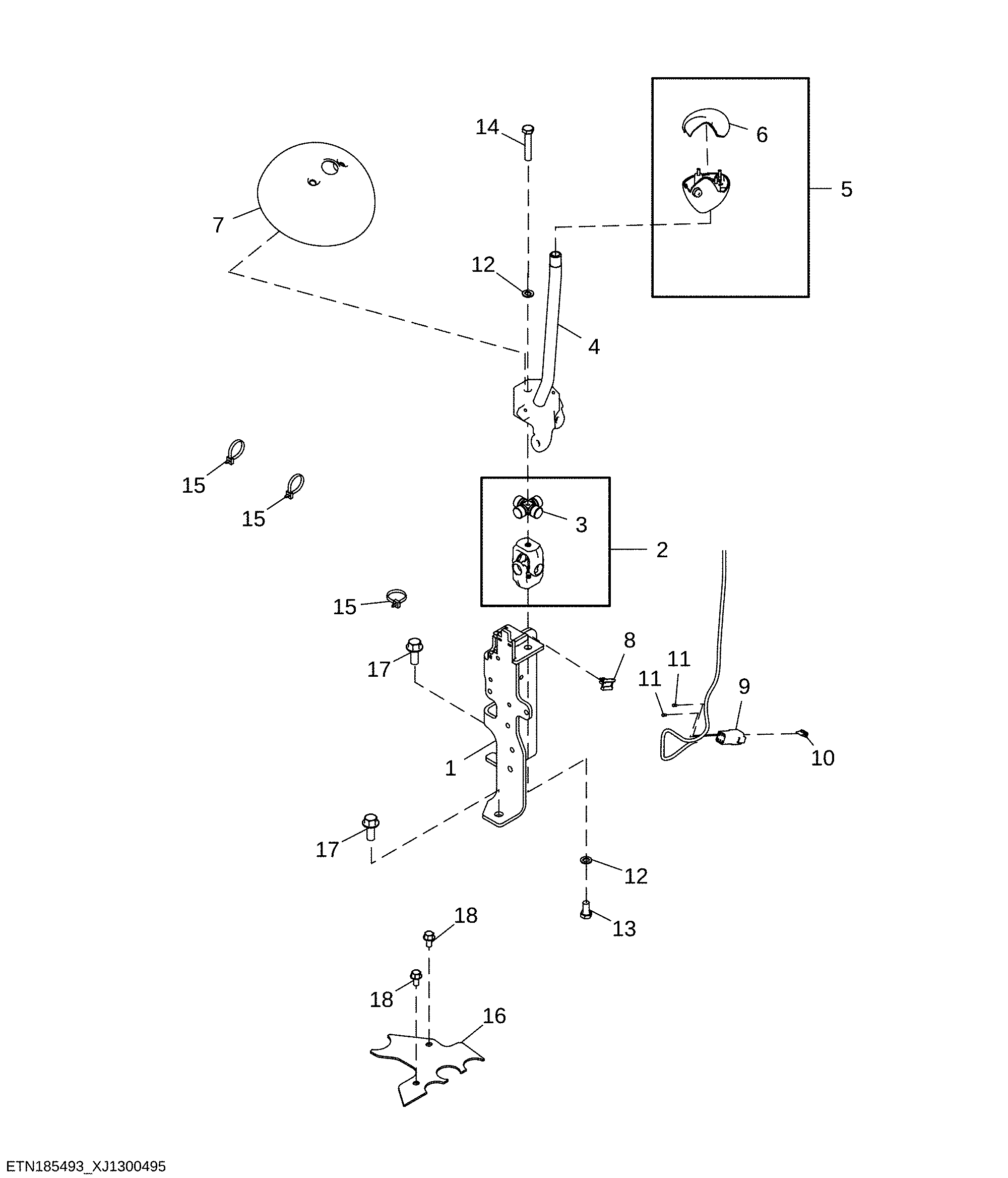 Loader Control Single Lever without Auxillary