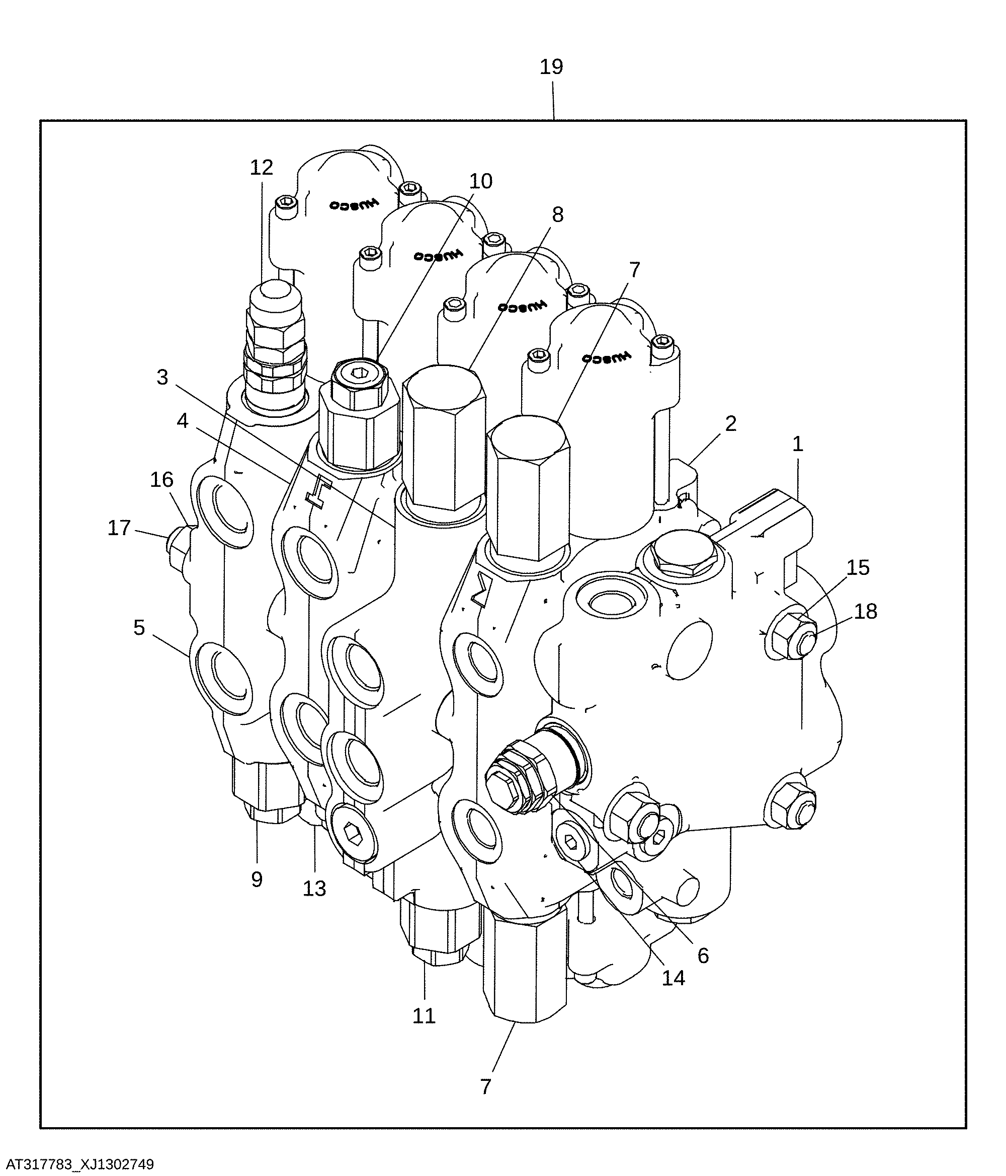 Hydraulic Actuated Control Valve with Pilot Control Fourth Function
