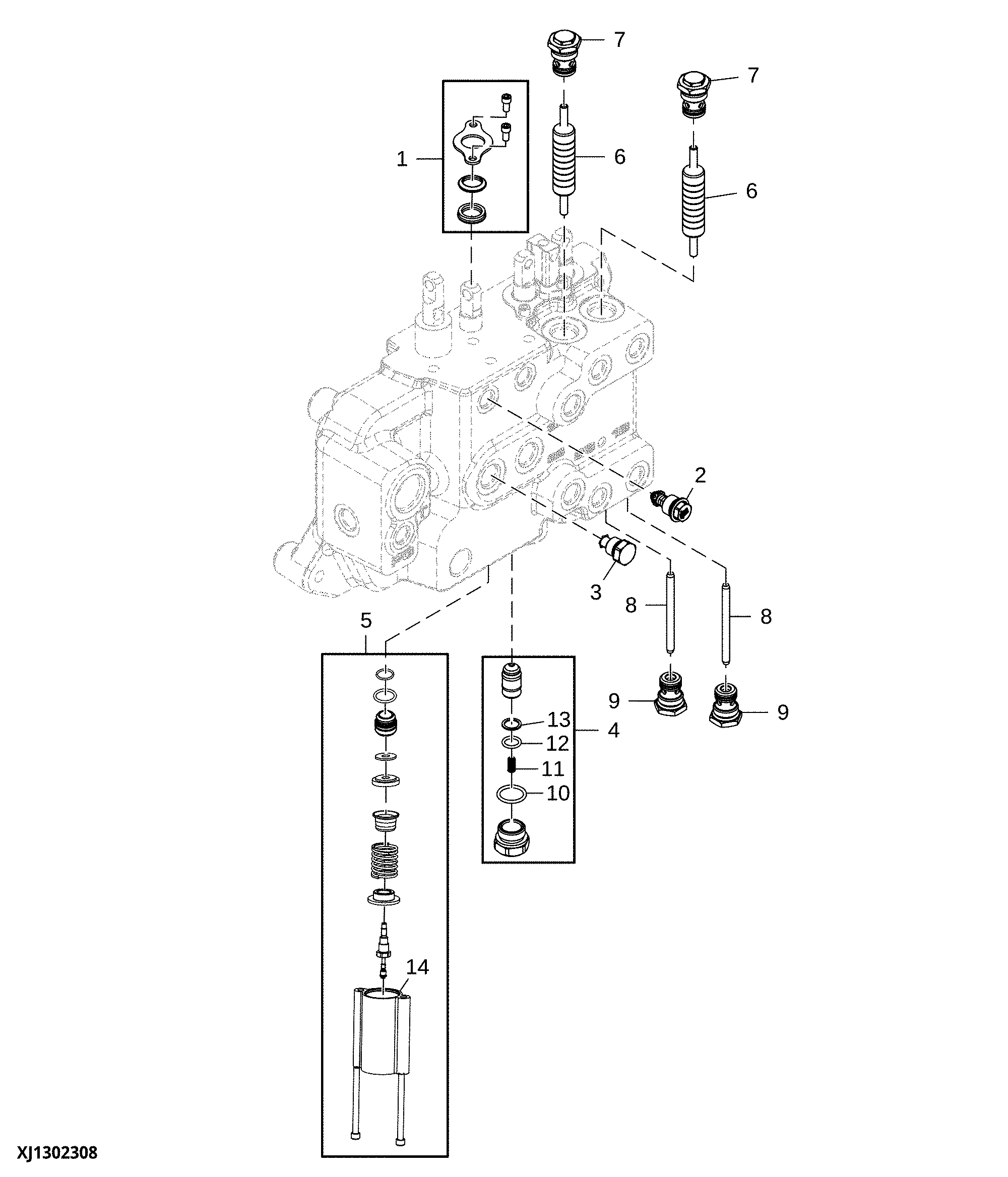 Boom Valve Circuit, Loader Four Function Valve