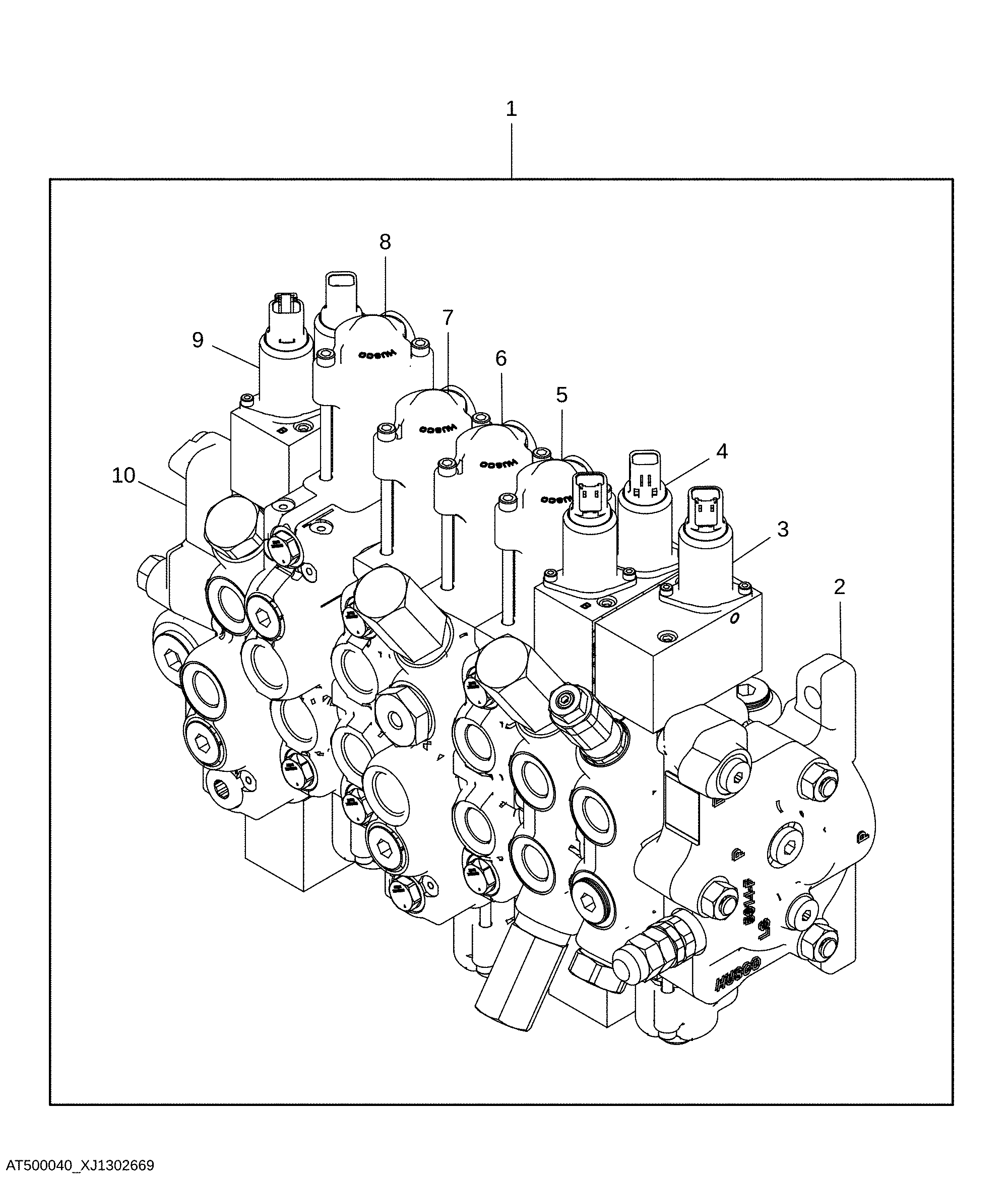 Backhoe, Seven Function Pilot Control Valve