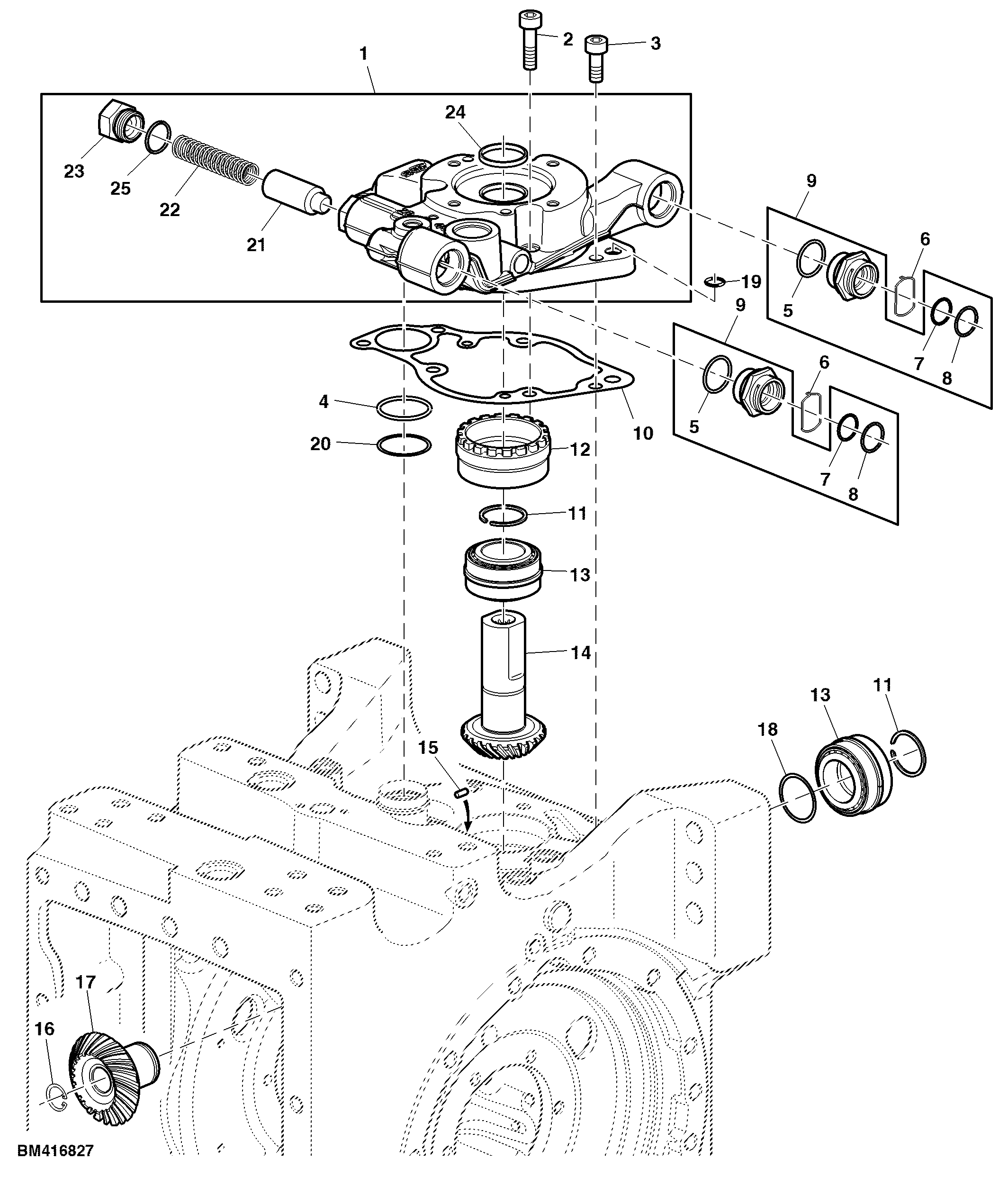 Charge Pump, 59 cm³, W/ 45 cm³ Hydraulic Pump