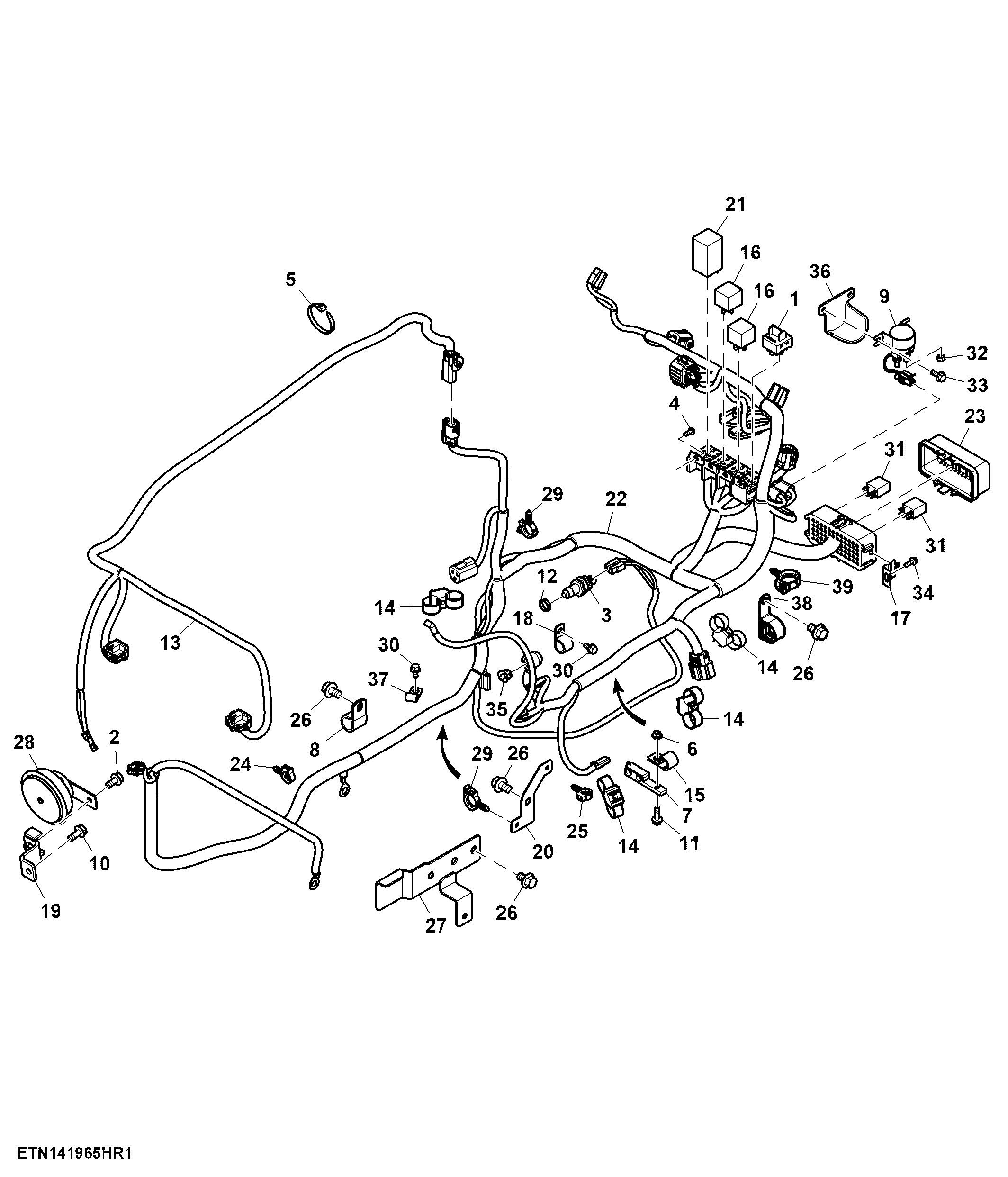 Front Wiring Harness, W/ SyncReverser™ ( - 005550)