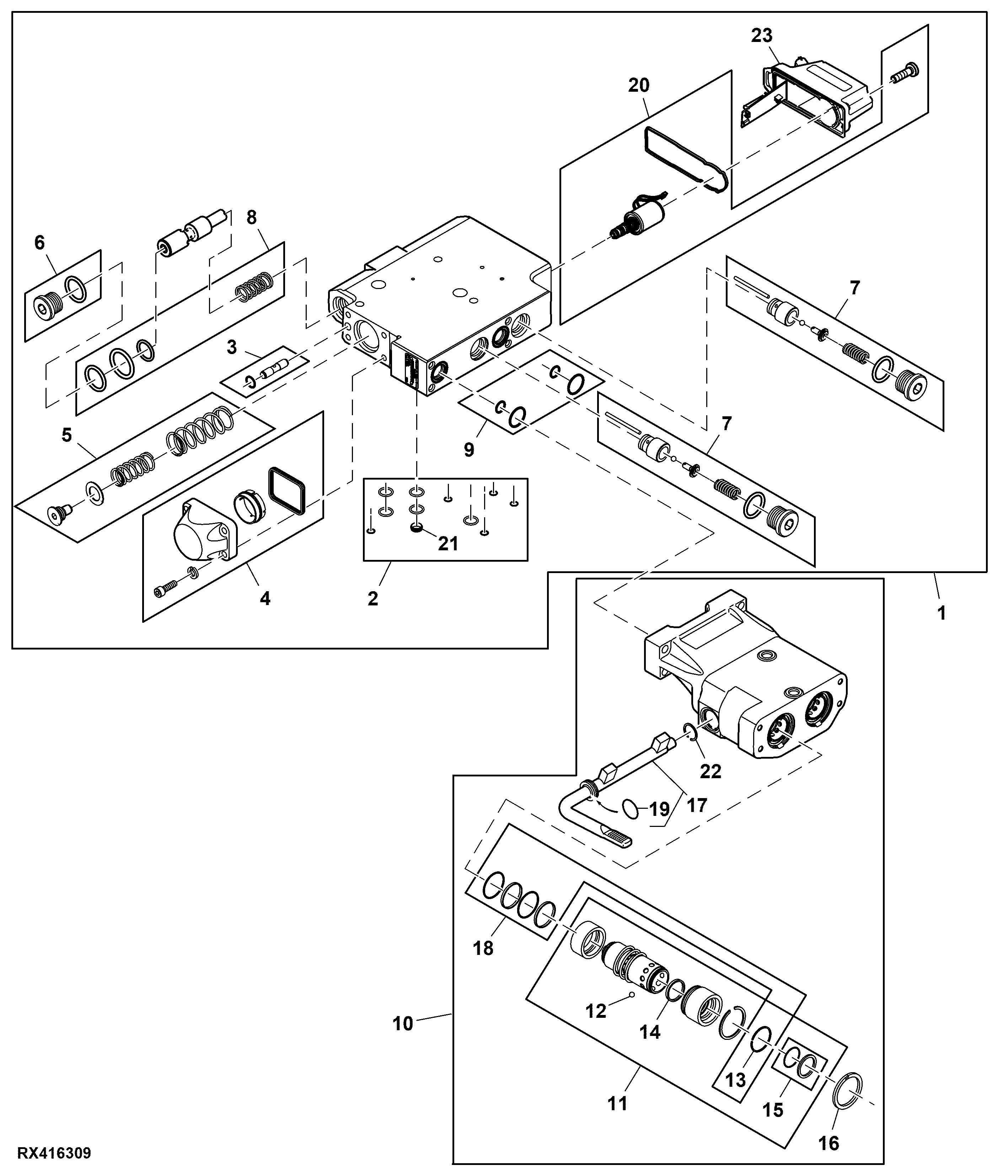 Selective Control Valve and Breakaway Coupler, 1/2”, 140 LPM