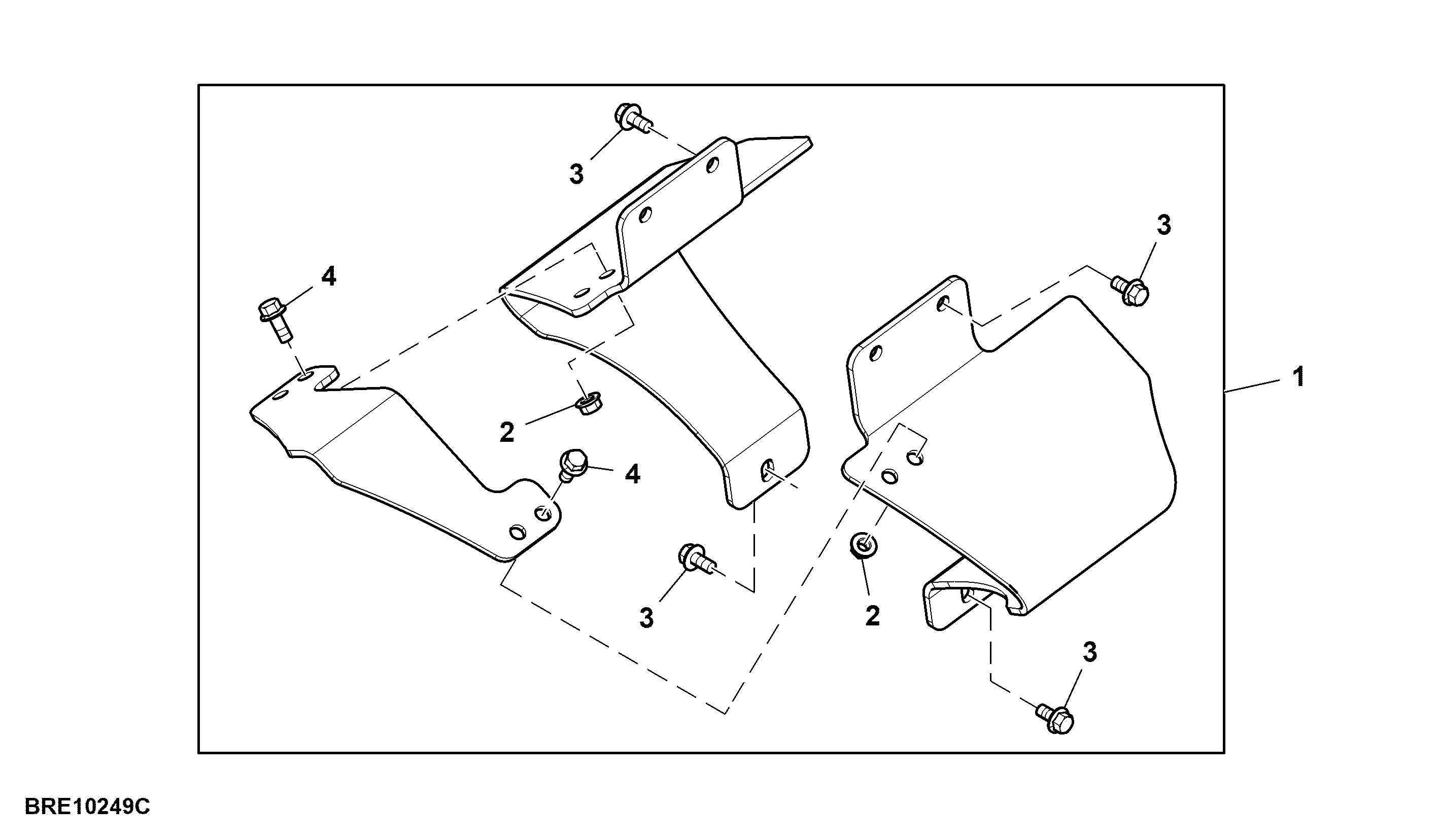 Attachment, Debris Shield , Wide Track (For Scraper)