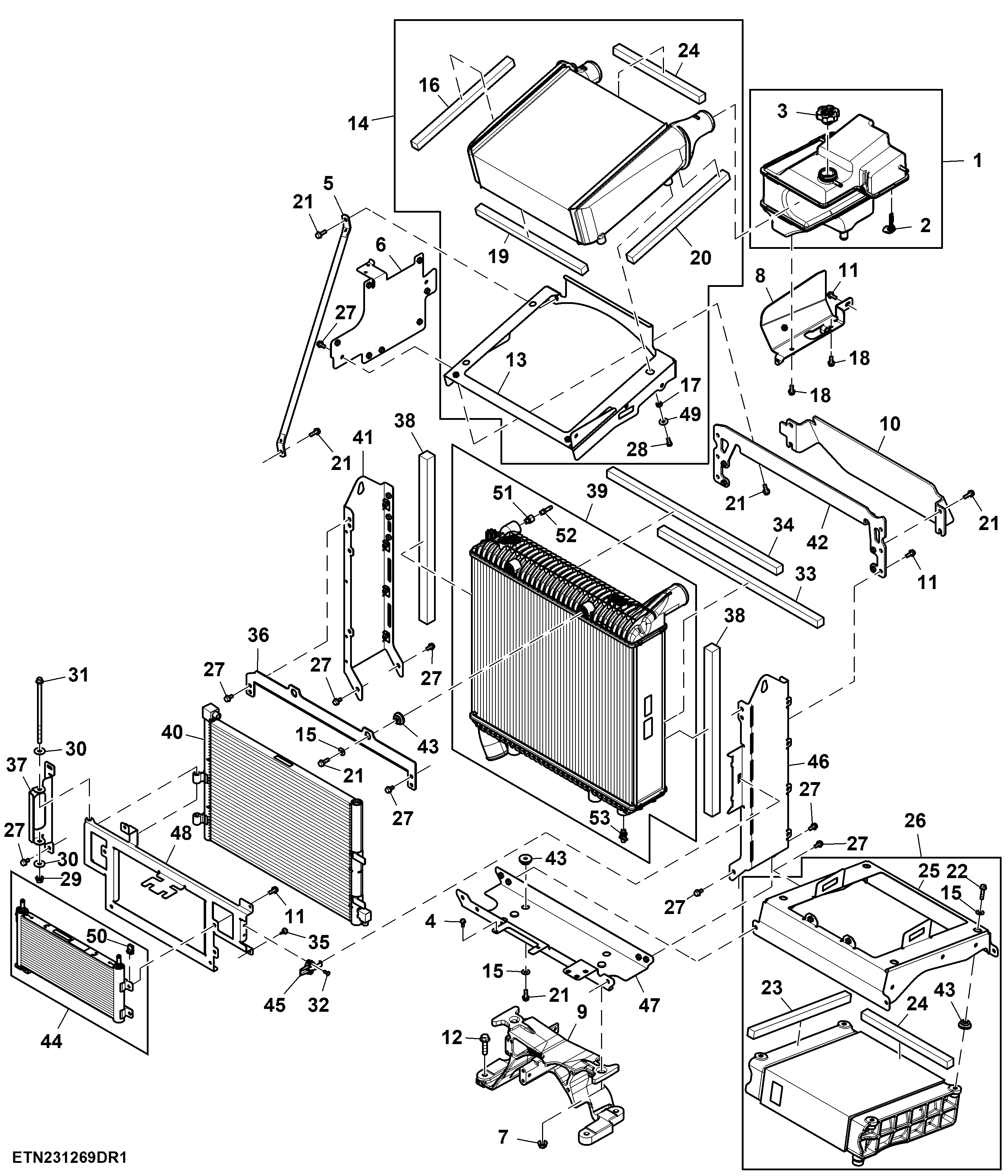 Cooling System, W/ Baffle, FT4/ Stage 5 Engine ( - 126003)