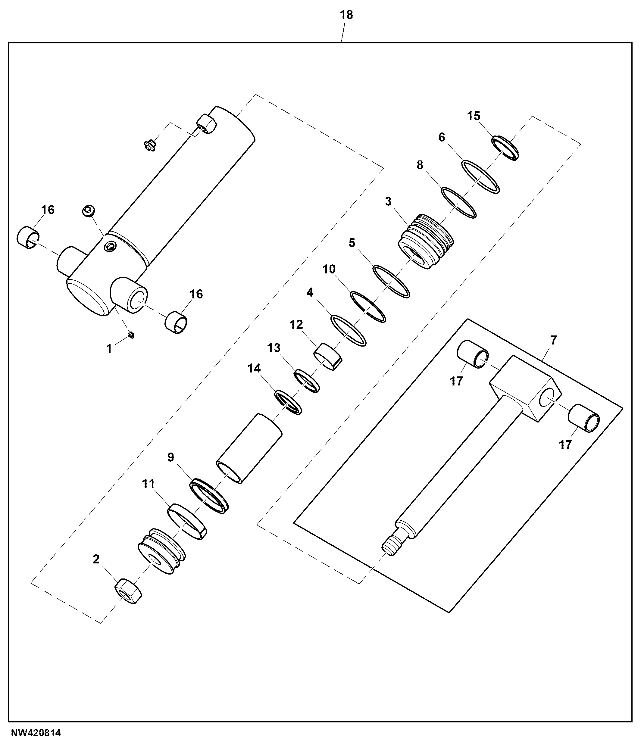 Crop Divider Side Knife Lift Cylinder Components
