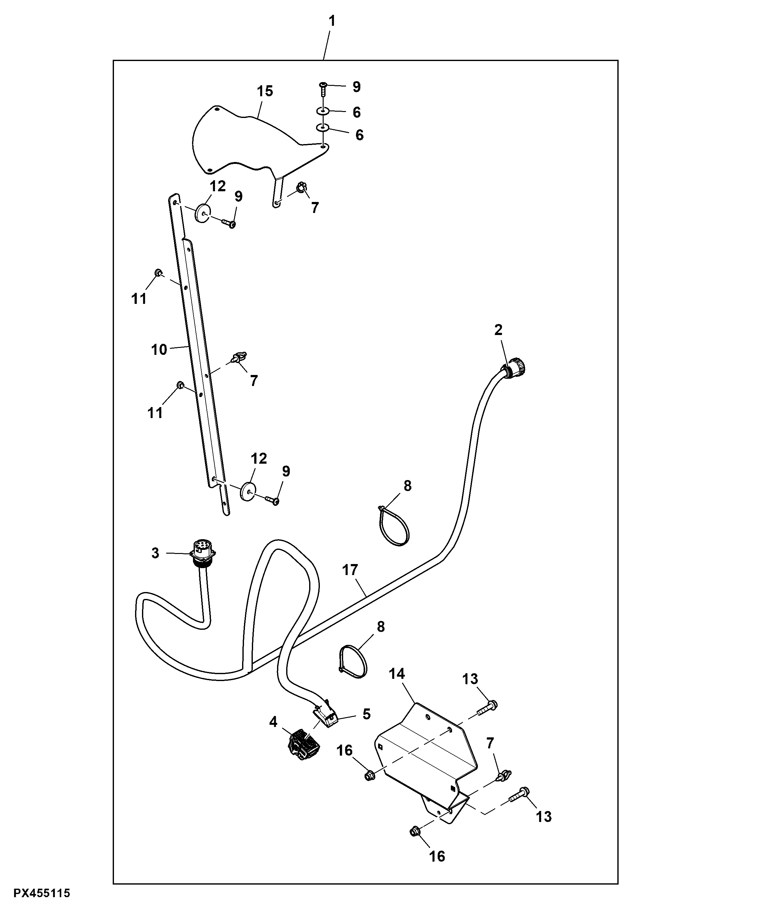 Wiring Harness, W/ CAN Bus, Cab, Attachment