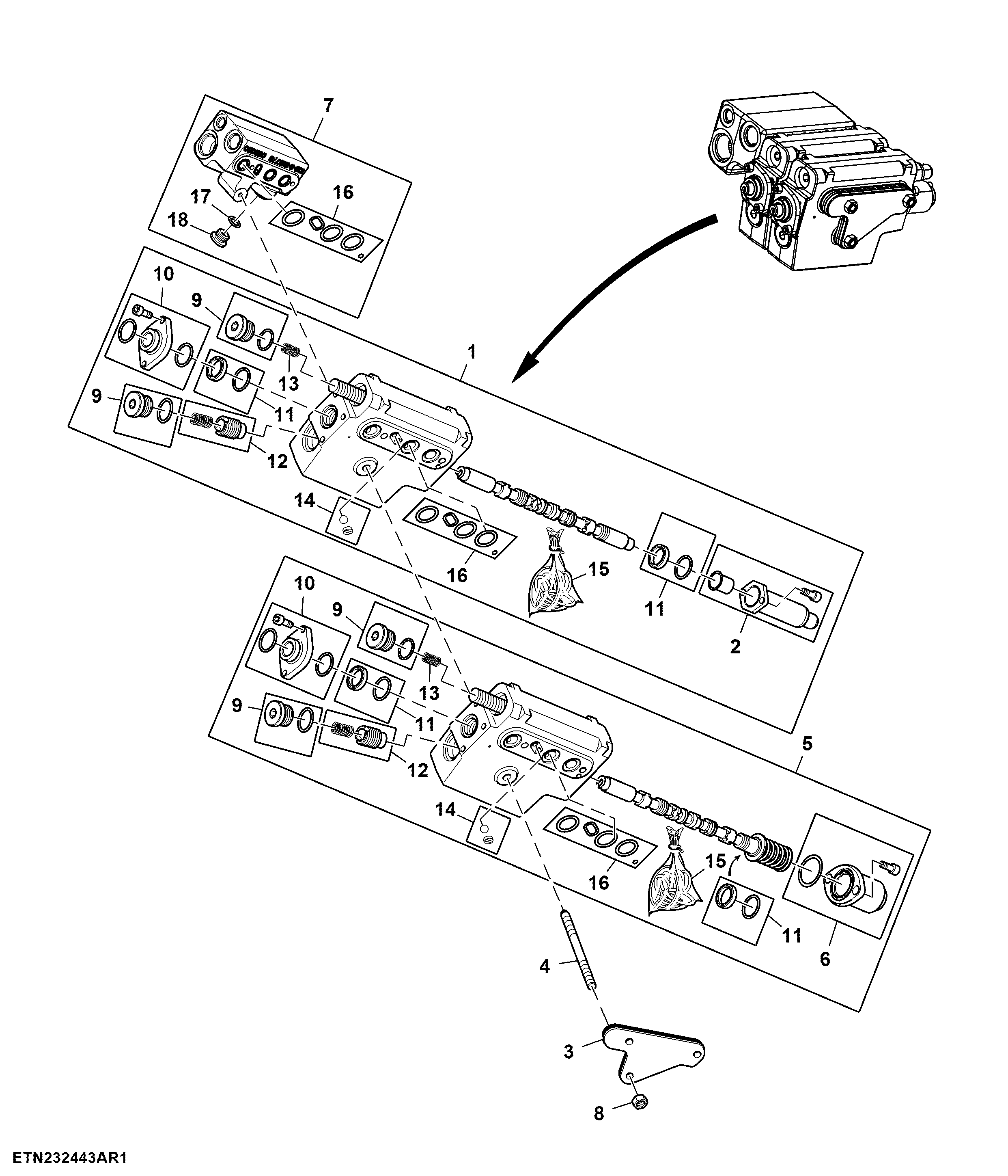 Mechanical Midstack SCV, W/ 2 Functions (977139 - 999999), (100001 - 673928)