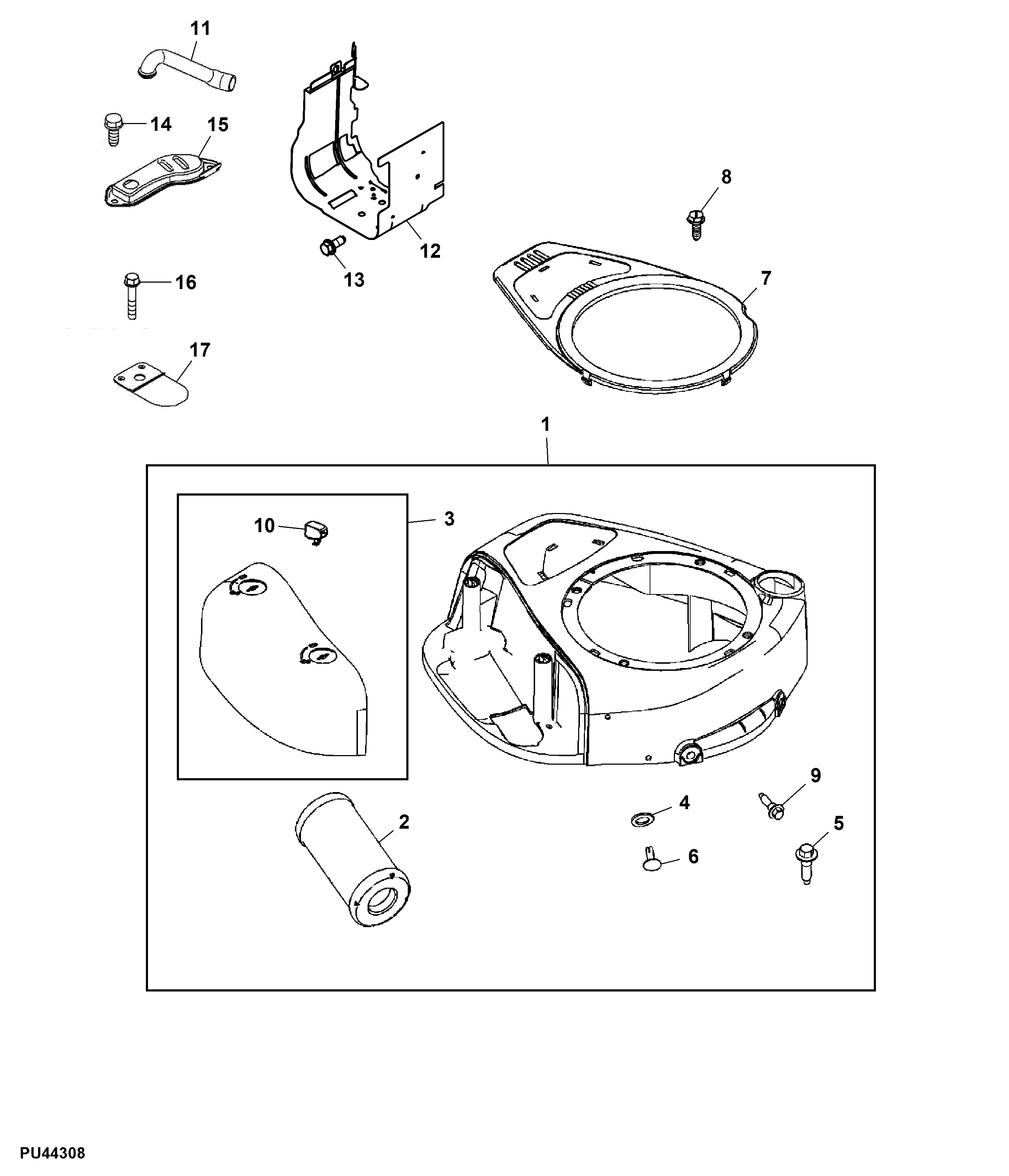 Air Filter, Blower Housing and Engine Shrouds