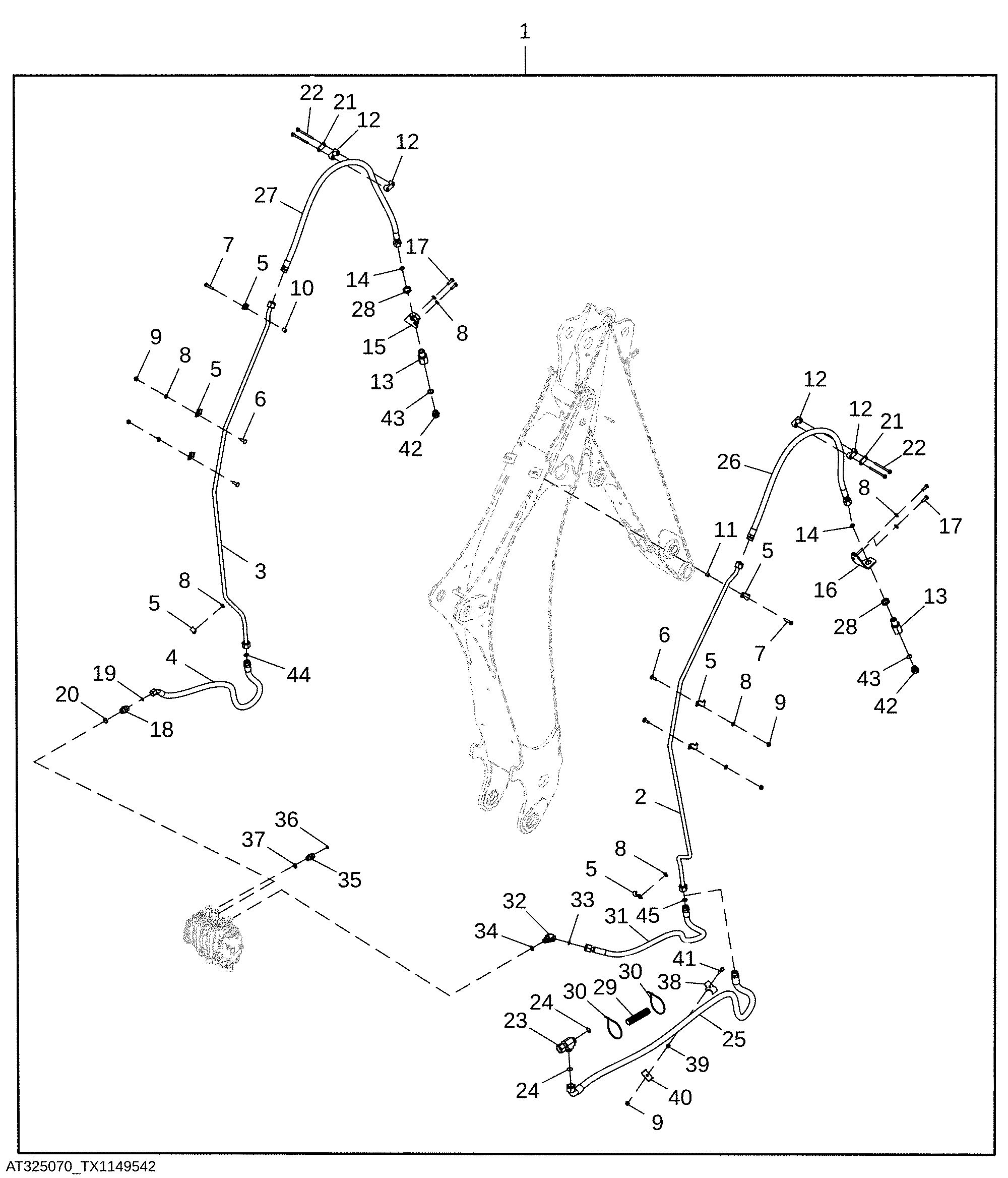 Auxiliary Equipment Hydraulics, Standard Dipperstick