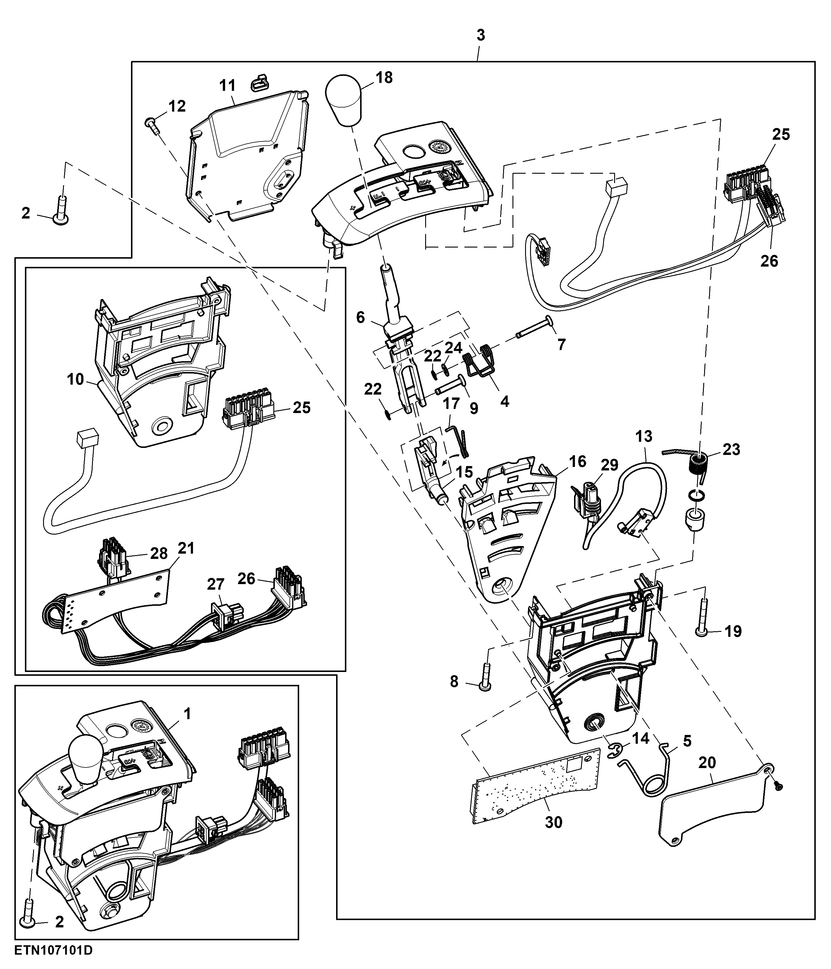 Control, W/ Right Hand Reverser, 16 Speed PST