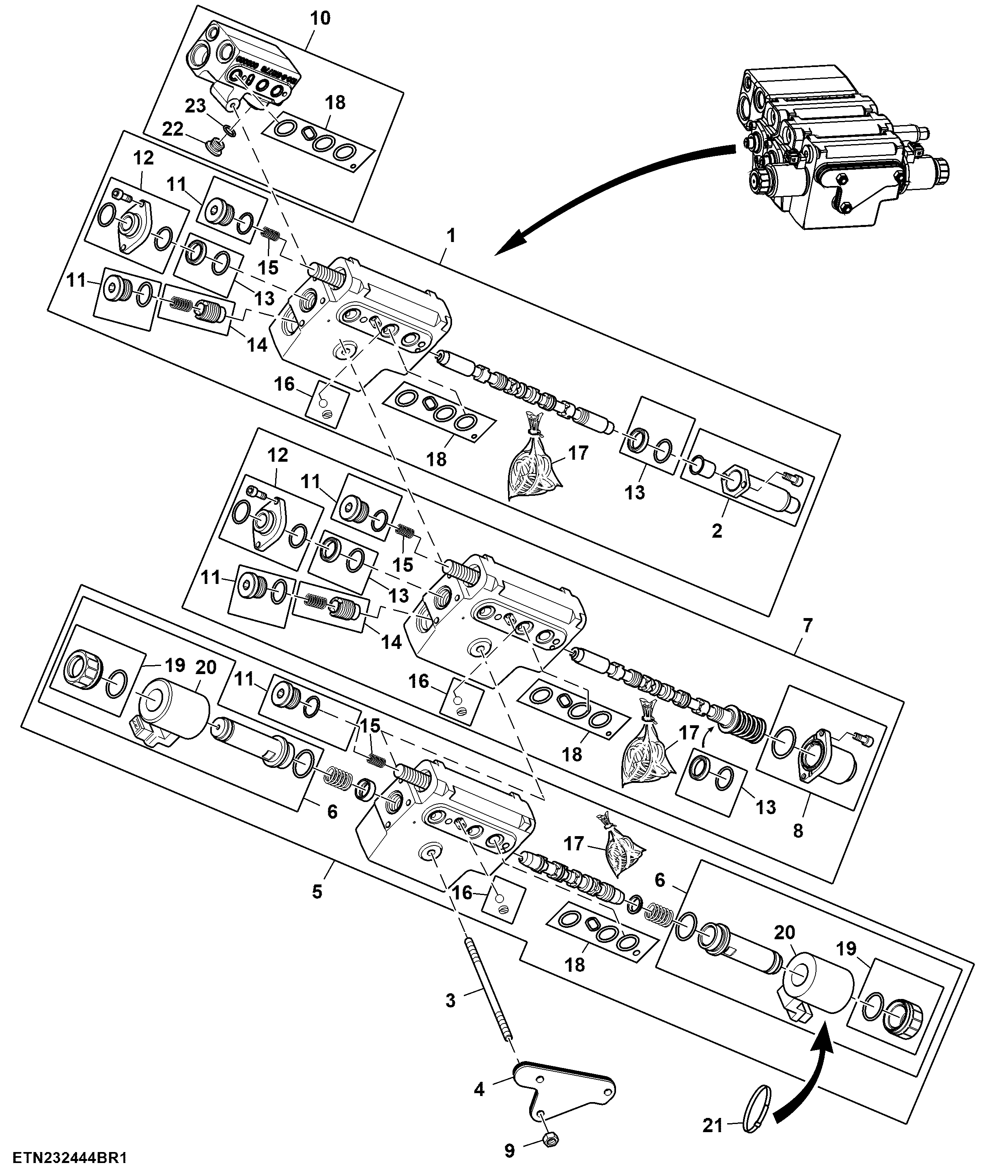 Mechanical Midstack SCV, W/ 3 Functions (977139 - 999999), (100001 - 673928)