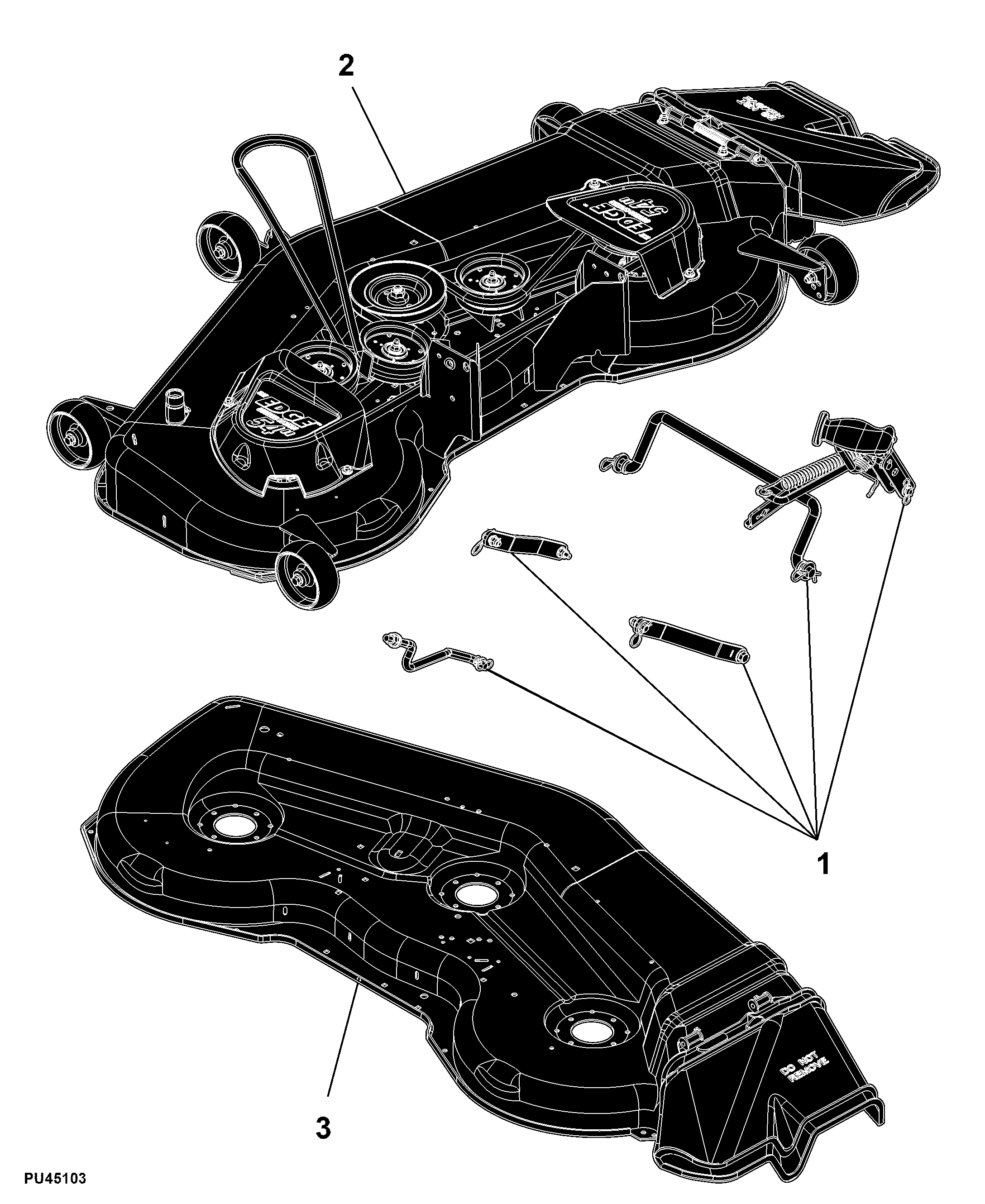 85 Mower Deck and Lift Linkage