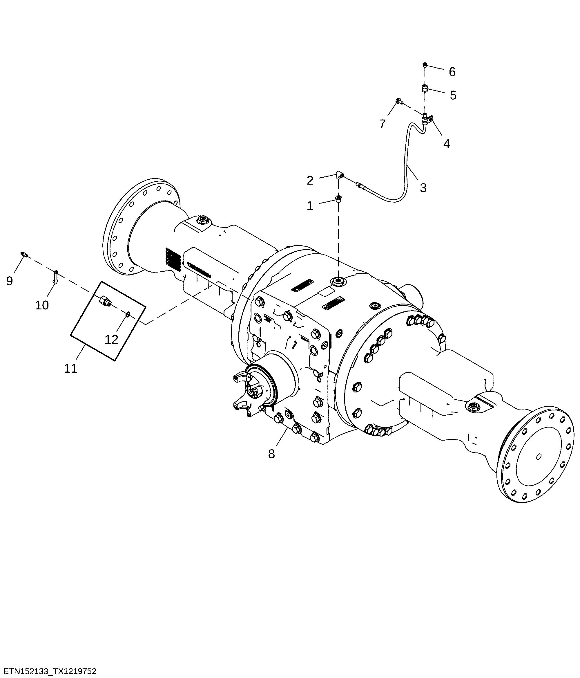 Rear Axle with Differential Lock (677549 - )
