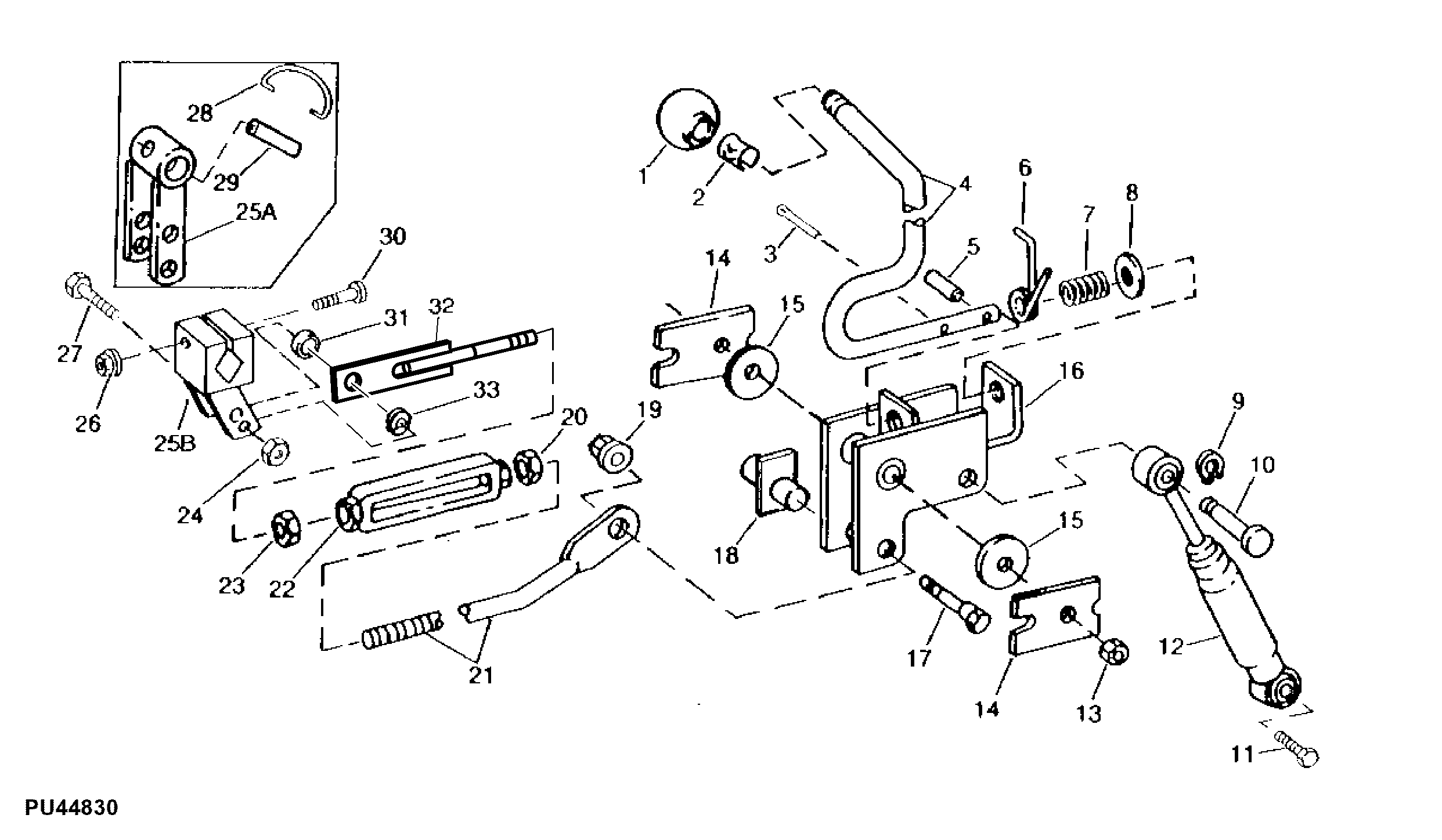 Hydrostatic Control Levers And Linkage (475001 - 476008)