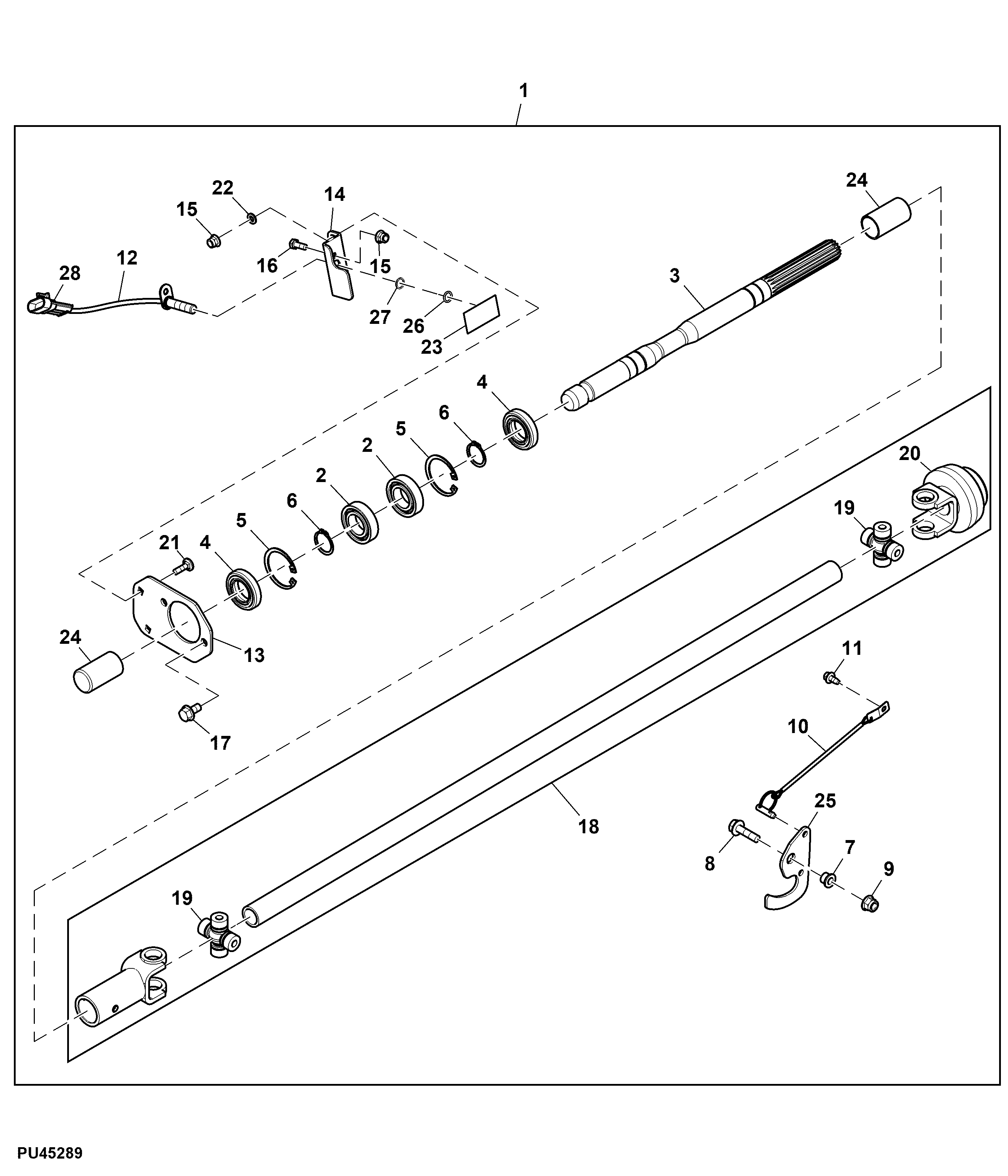 Front PTO Kit , 4WD (For Canada and USA ) (040001 - )