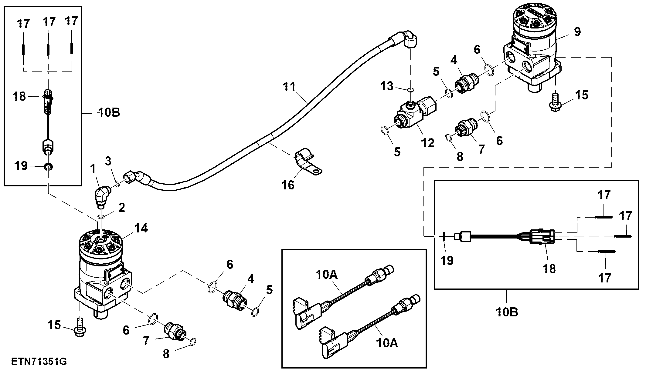 Dual Flow Straw Spreader Hydraulic Motor - Tailboard