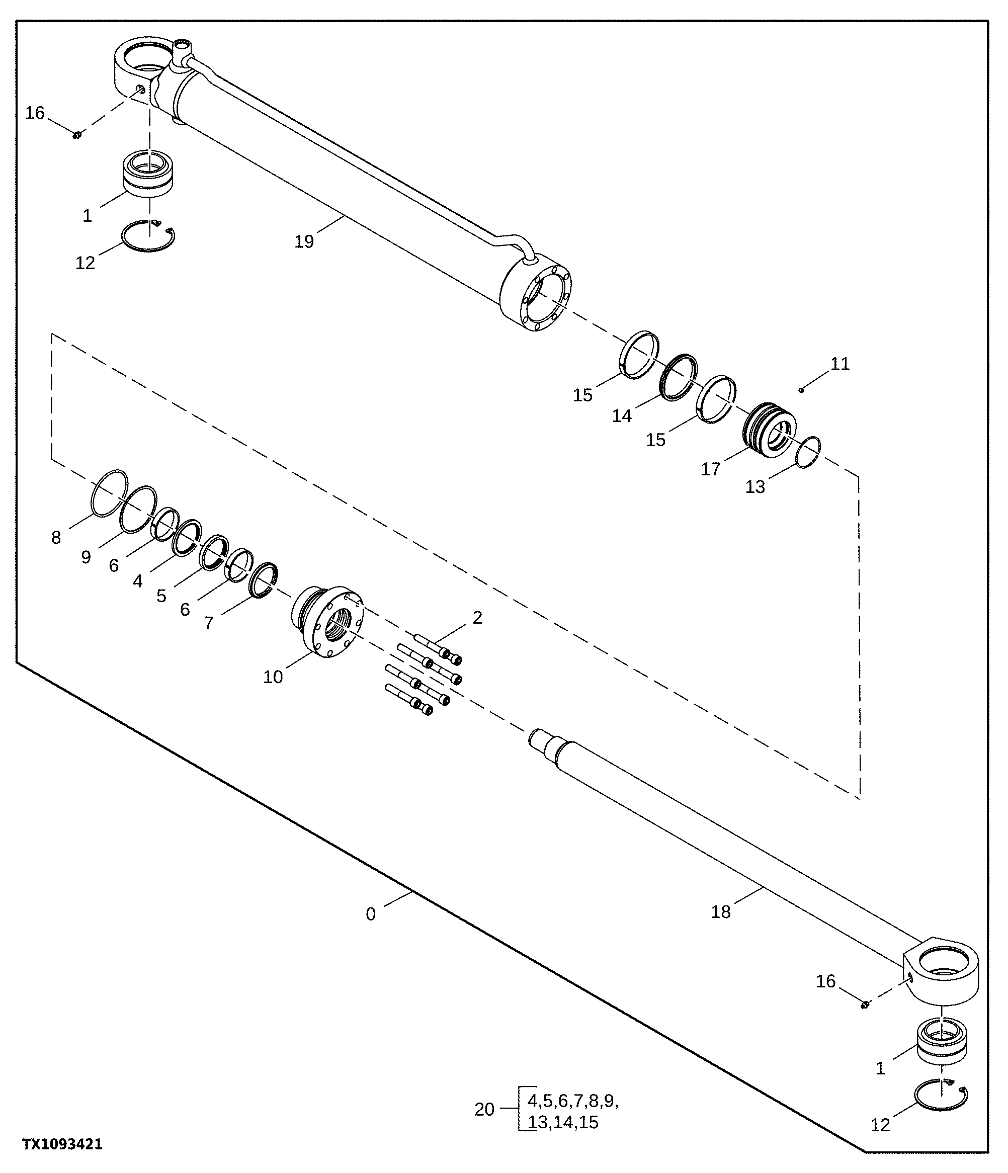 Hydraulic Thumb Kit Cylinder Components (Kits Built 28 June 2010 -)
