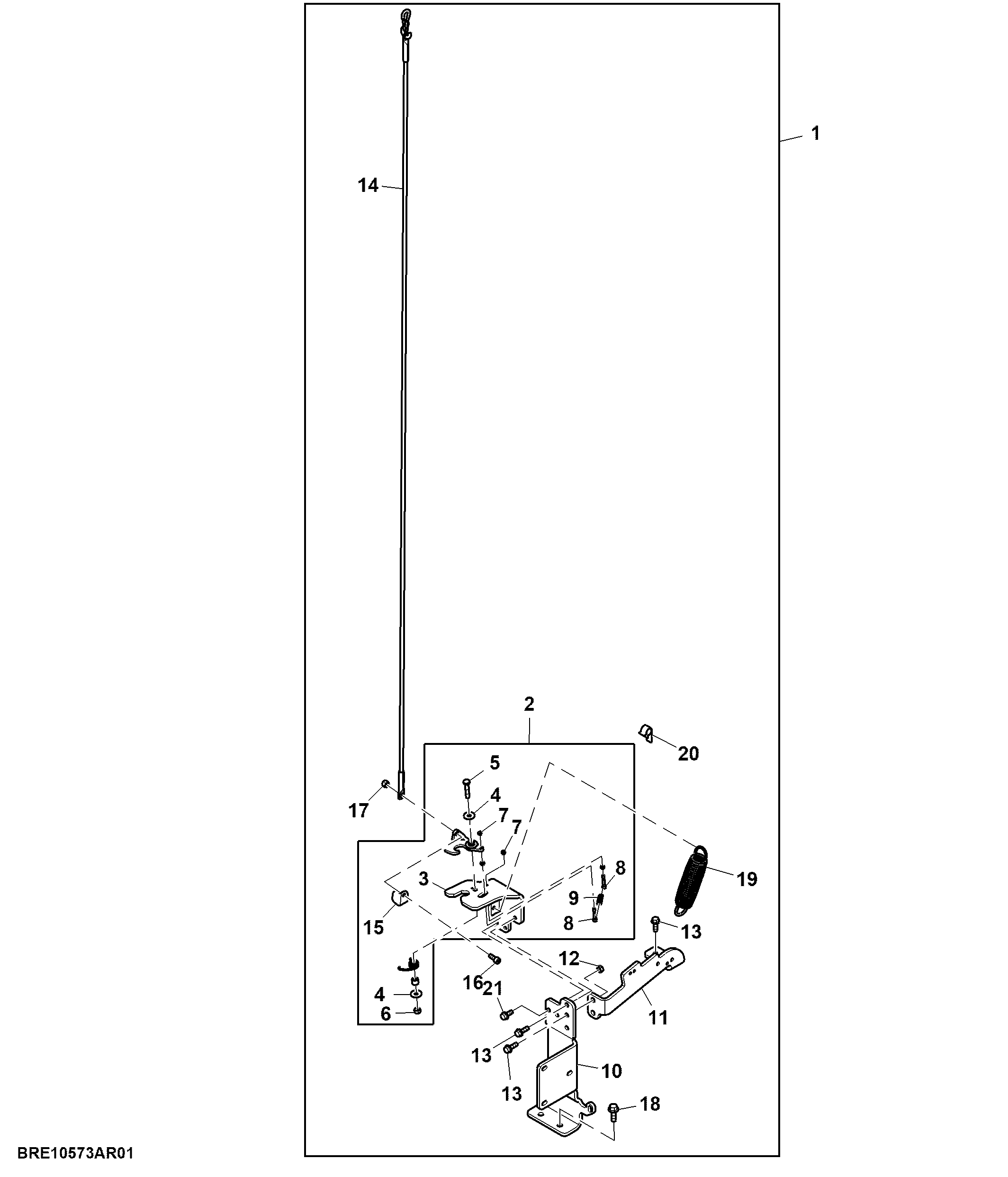 Easy guide Hydraulic Center Link Storage Bracket, Attachment (802001 - )