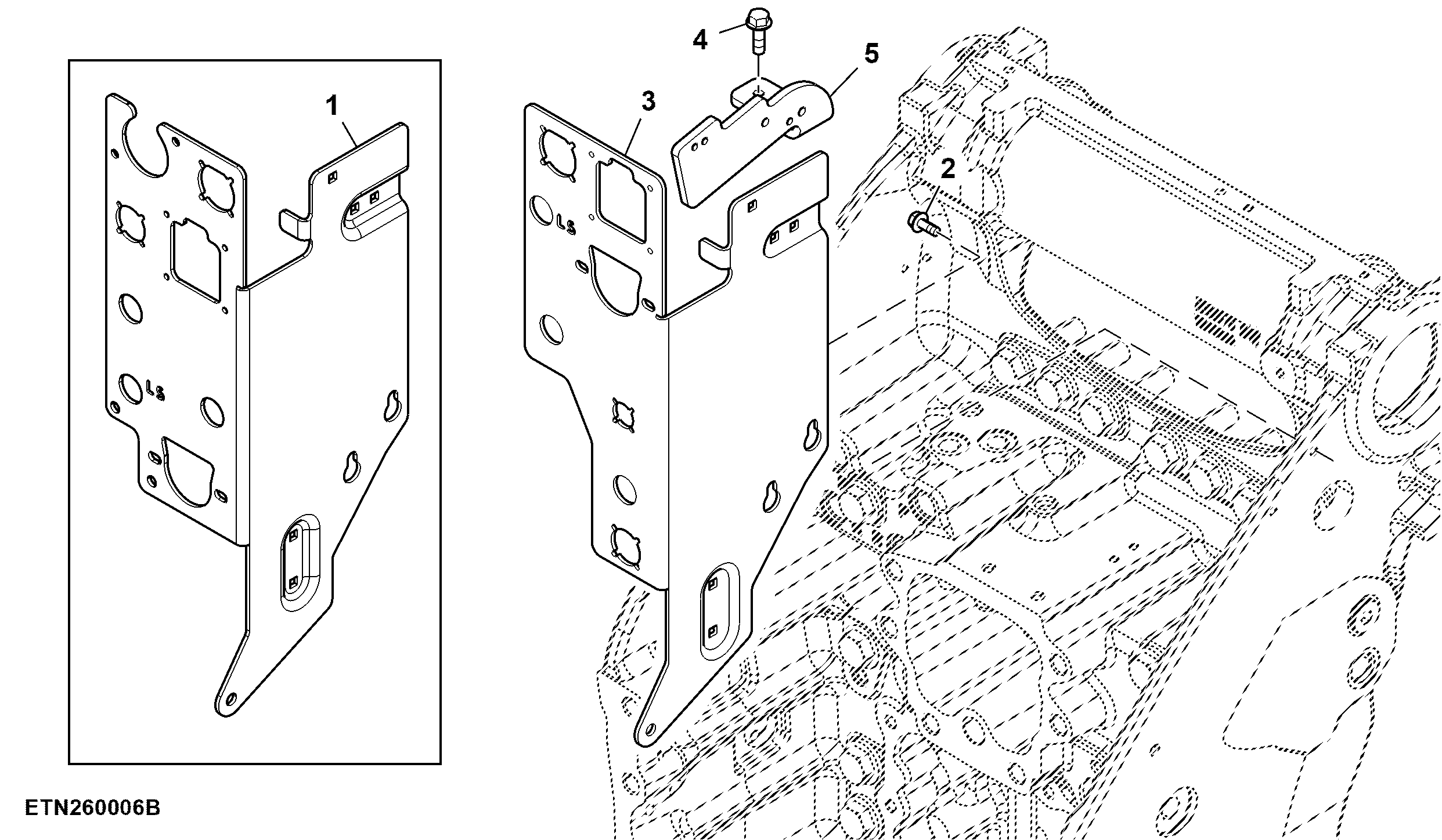 Bracket, Rear Implement Connector ( - 804000)