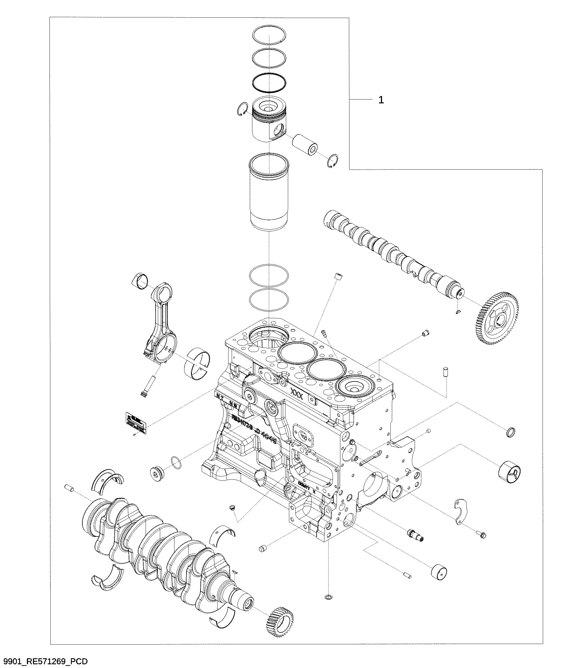 9901 SHORT BLOCK ASSEMBLY