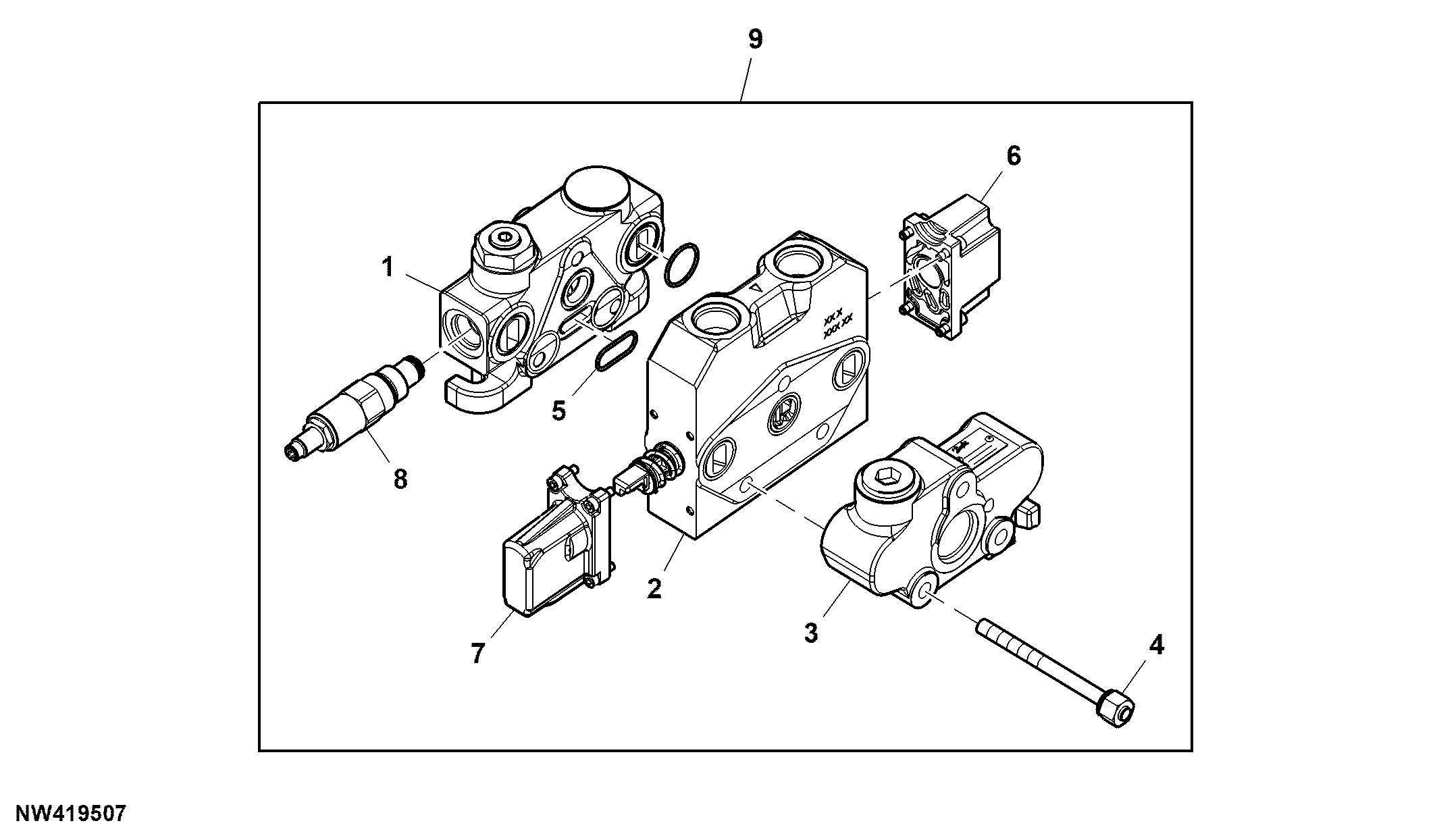 Crop Divider Scroll and Front Feed Divider Valve Components