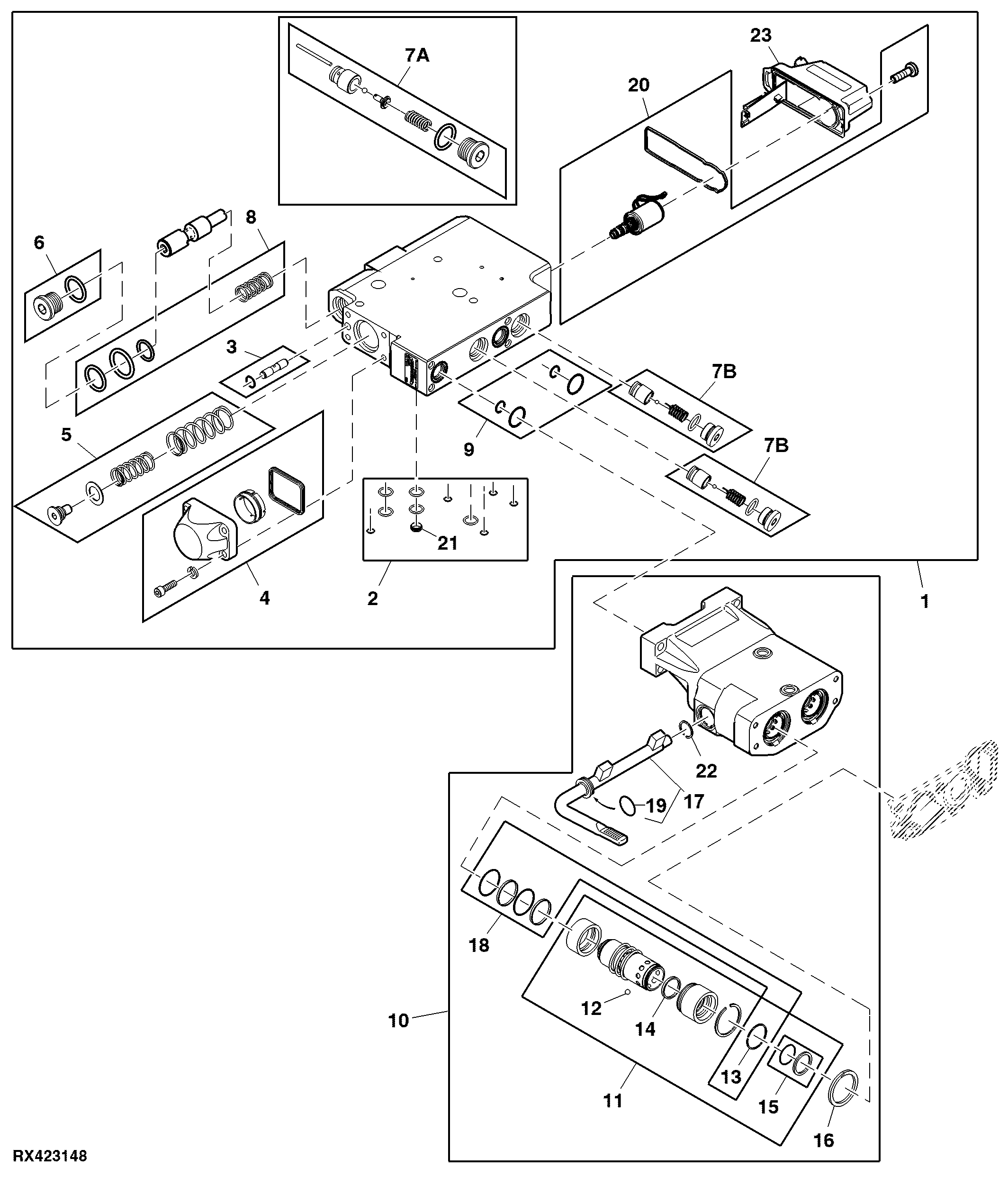 Selective Control Valve and Breakaway Coupler, 1/2”, 140 LPM