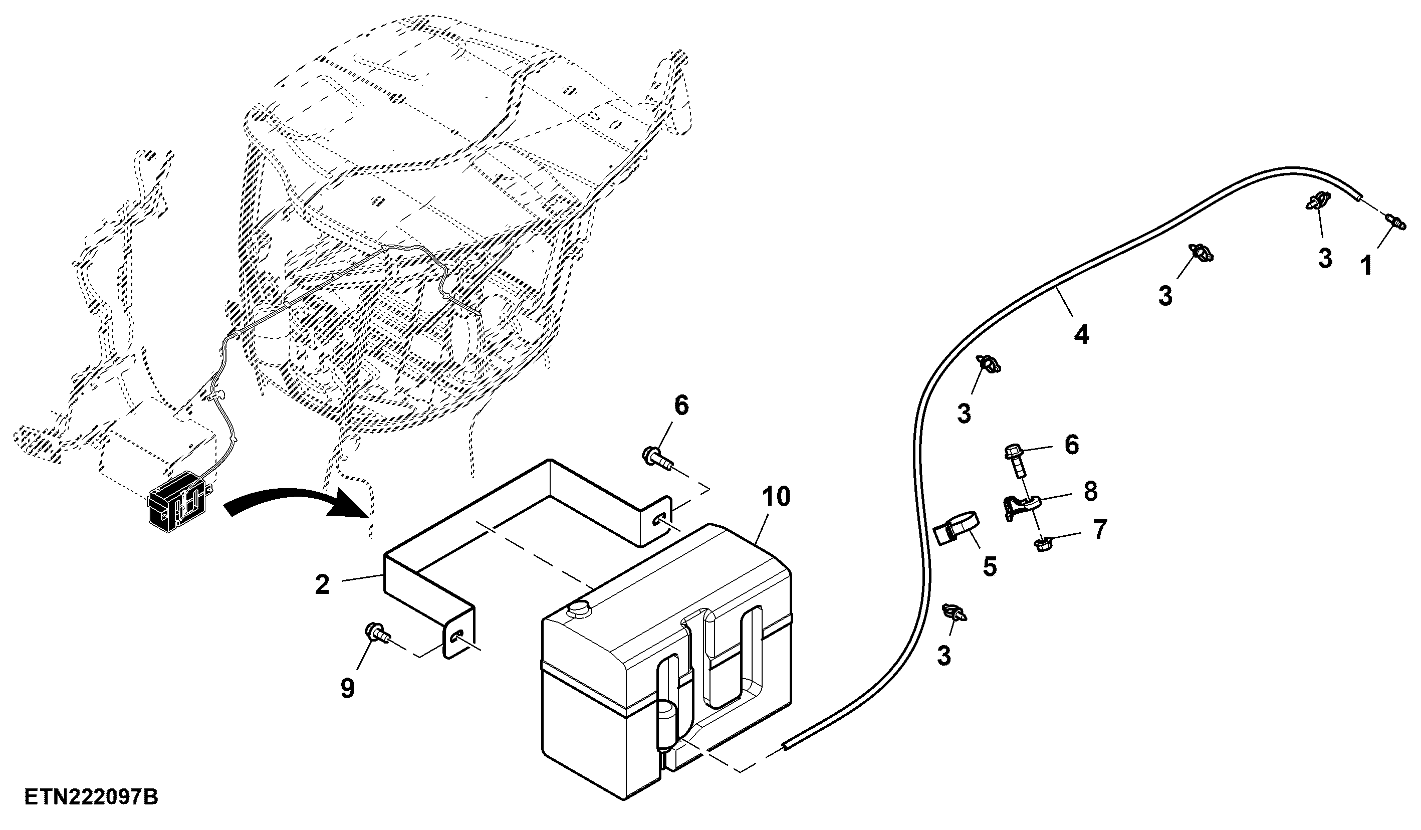 Windshield Washer Reservoir and Supply Hoses