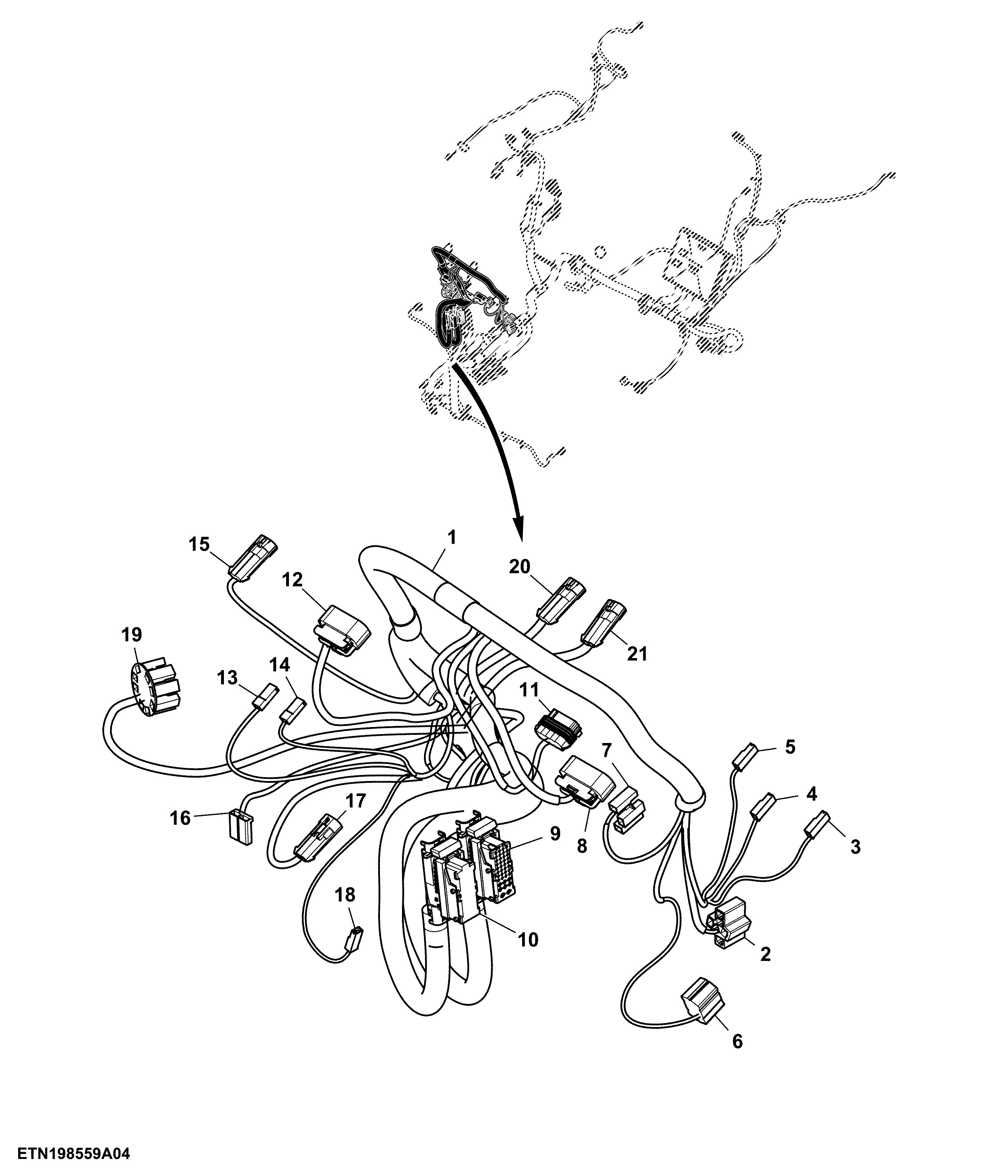 Platform Wiring Harness, OOS (4/5) (010000 - )