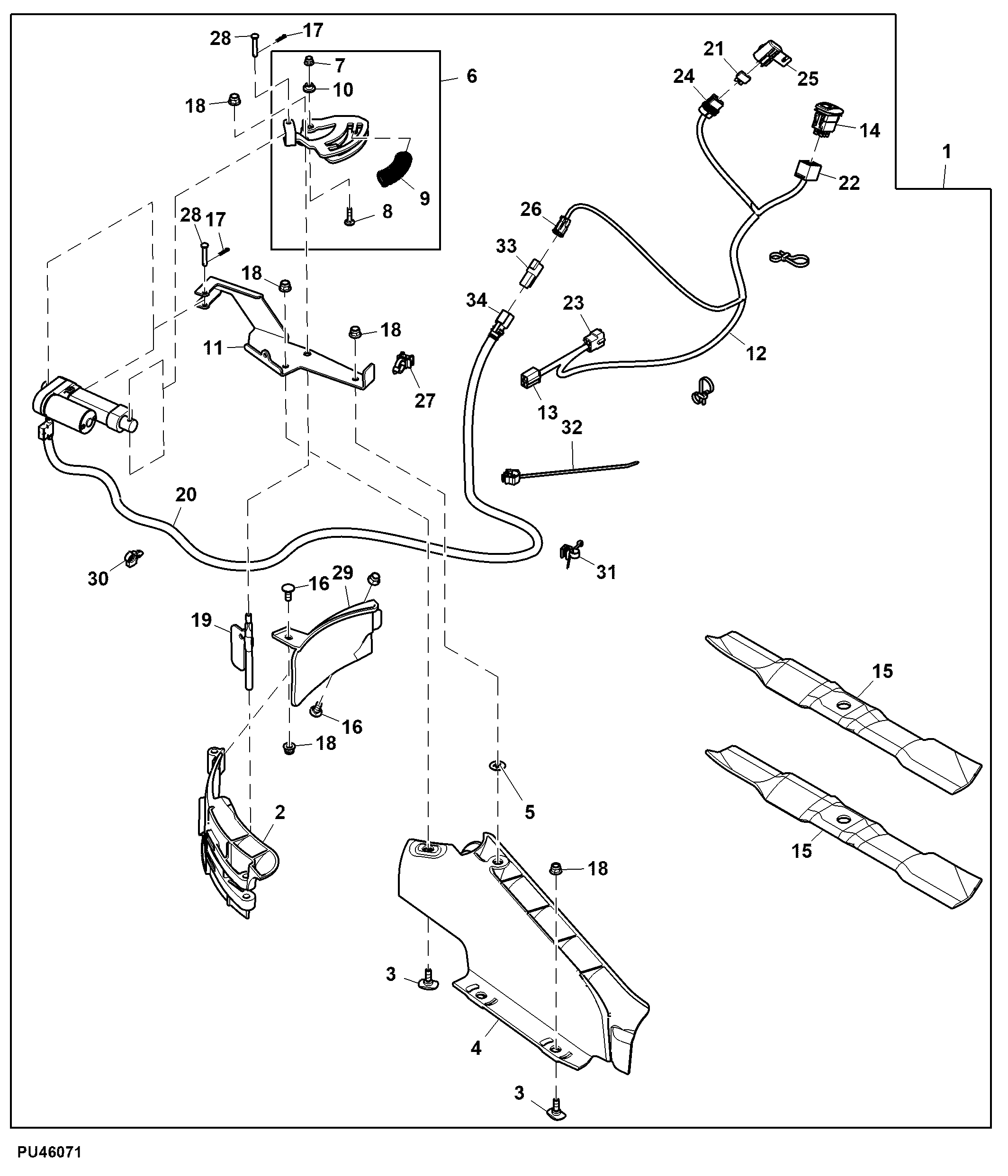 Electric One-Touch Mulch Control, Retrofit Kit, 42A inch