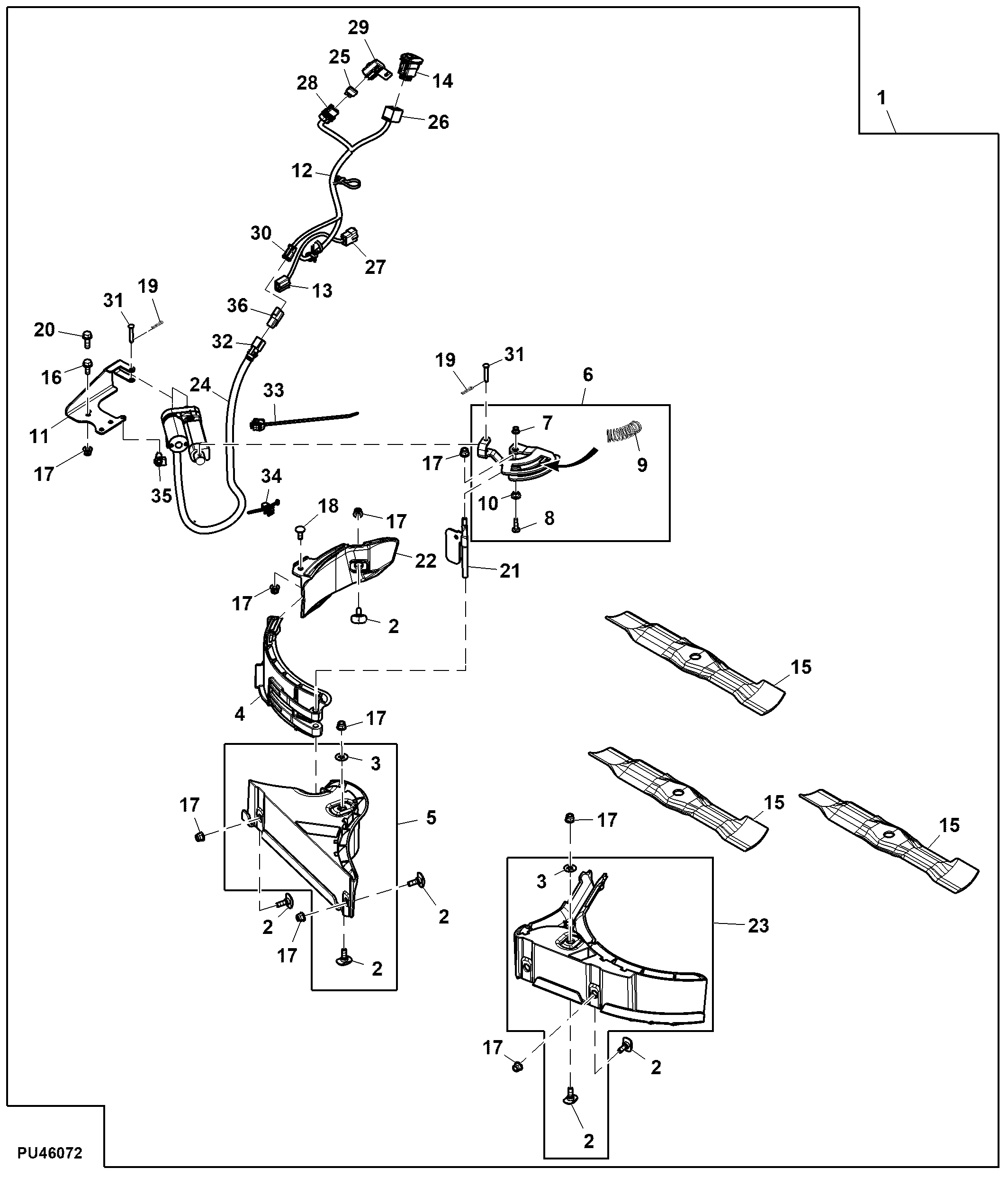 Electric One-Touch Mulch Control, Retrofit Kit, 48A inch