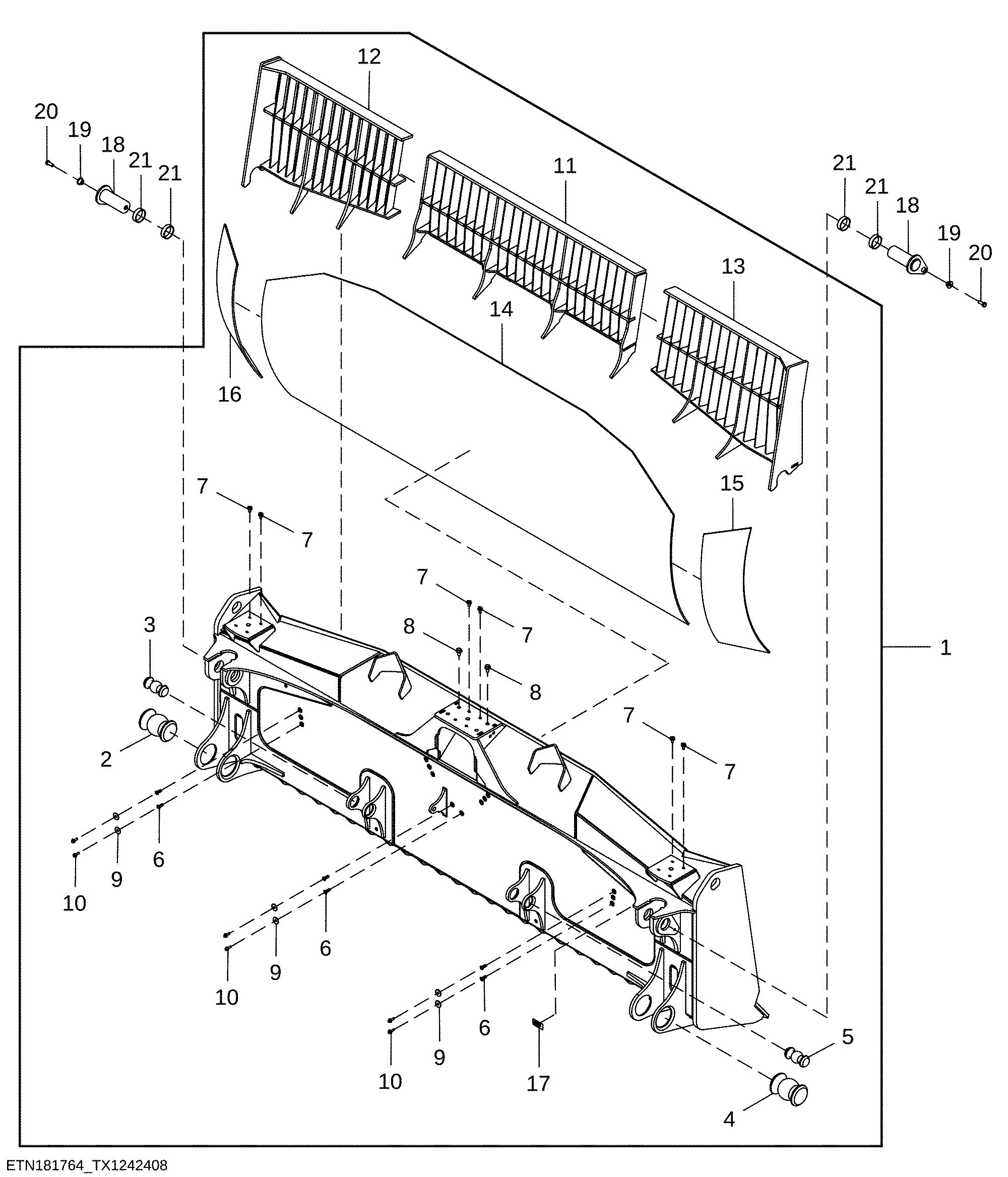 Semi-U Blade, Low Ground Pressure (LGP), Waste Handler (WH)