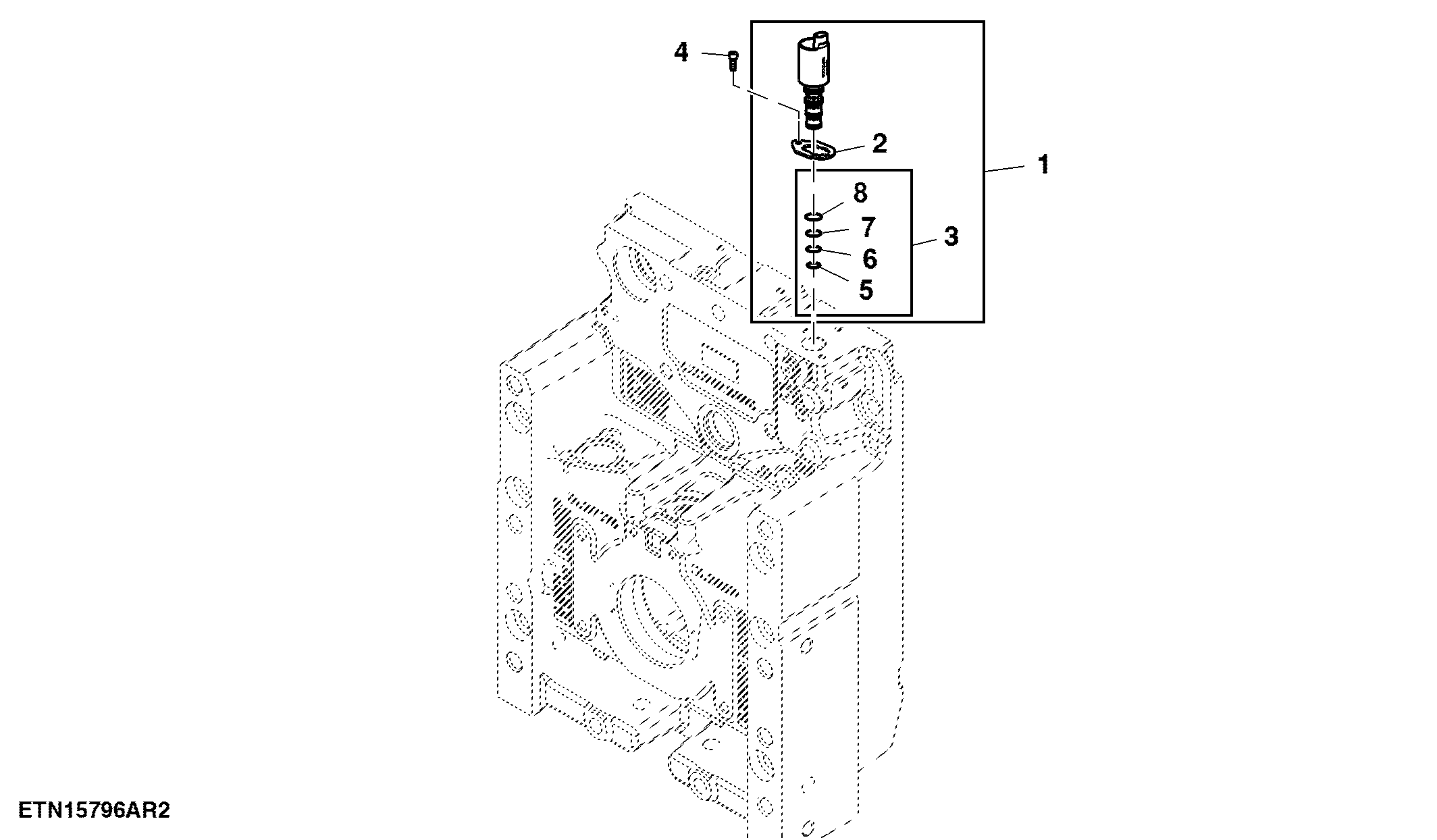 Rear PTO Solenoid Control Valve (010000 - )