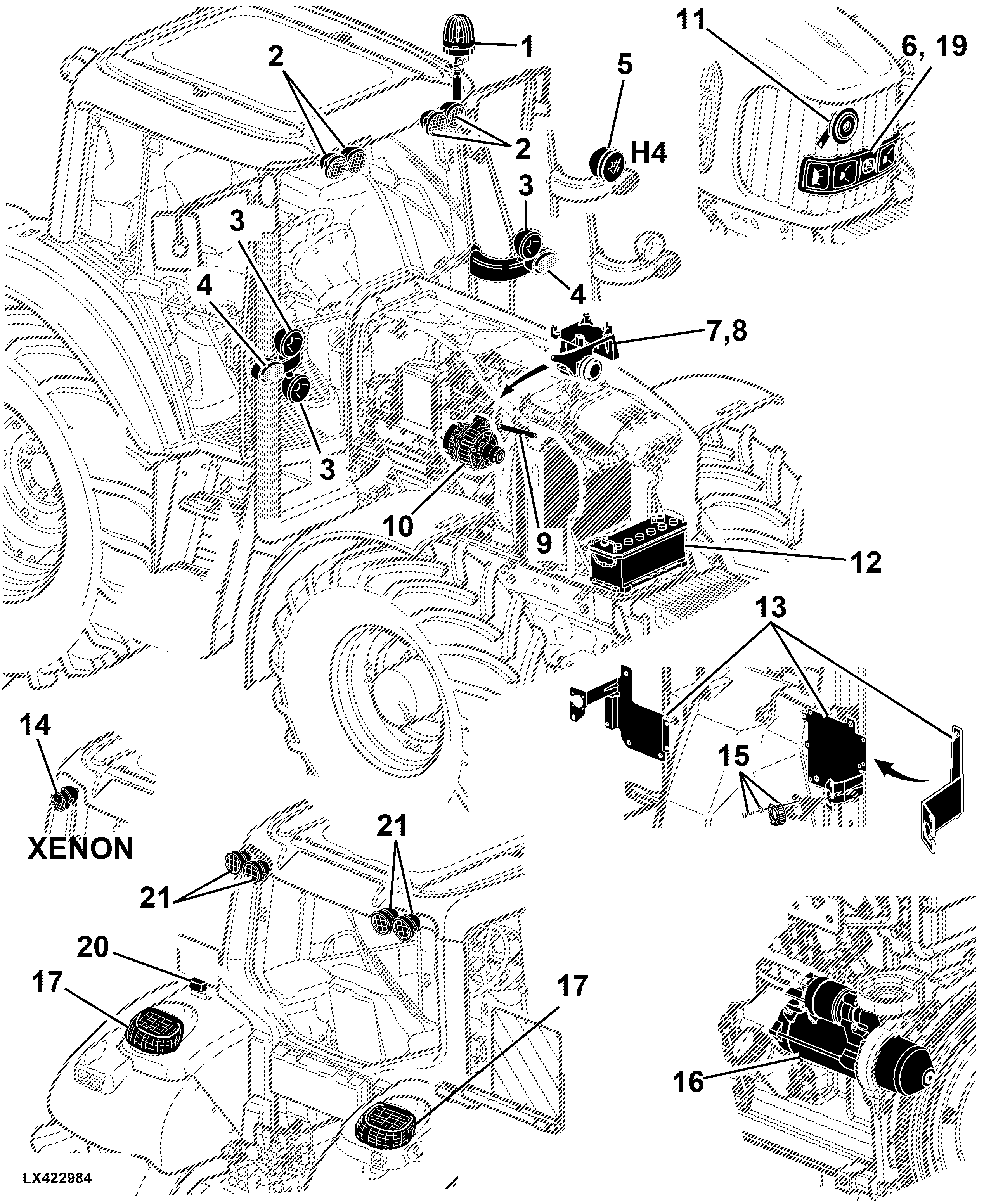 41 ELECTRICAL COMPONENTS / BASIC EQUIPMENT WITHOUT WIRING HARNESSES