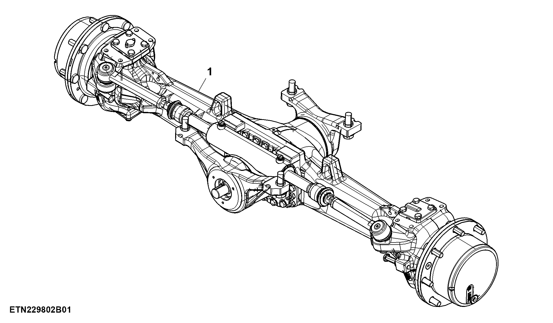 Front Axle, Heavy Duty, MFWD