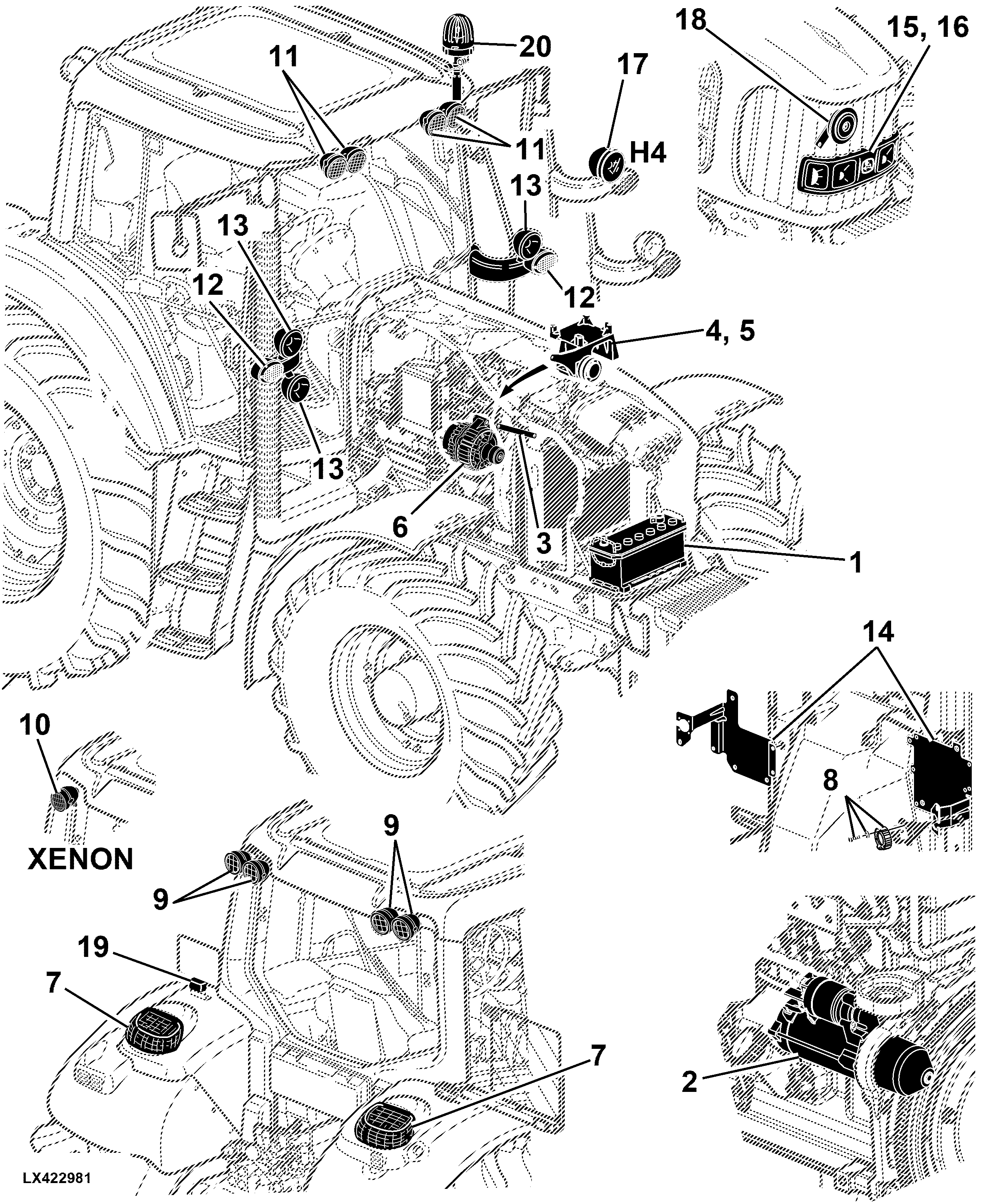 41 ELECTRICAL COMPONENTS / BASIC EQUIPMENT WITHOUT WIRING HARNESSES