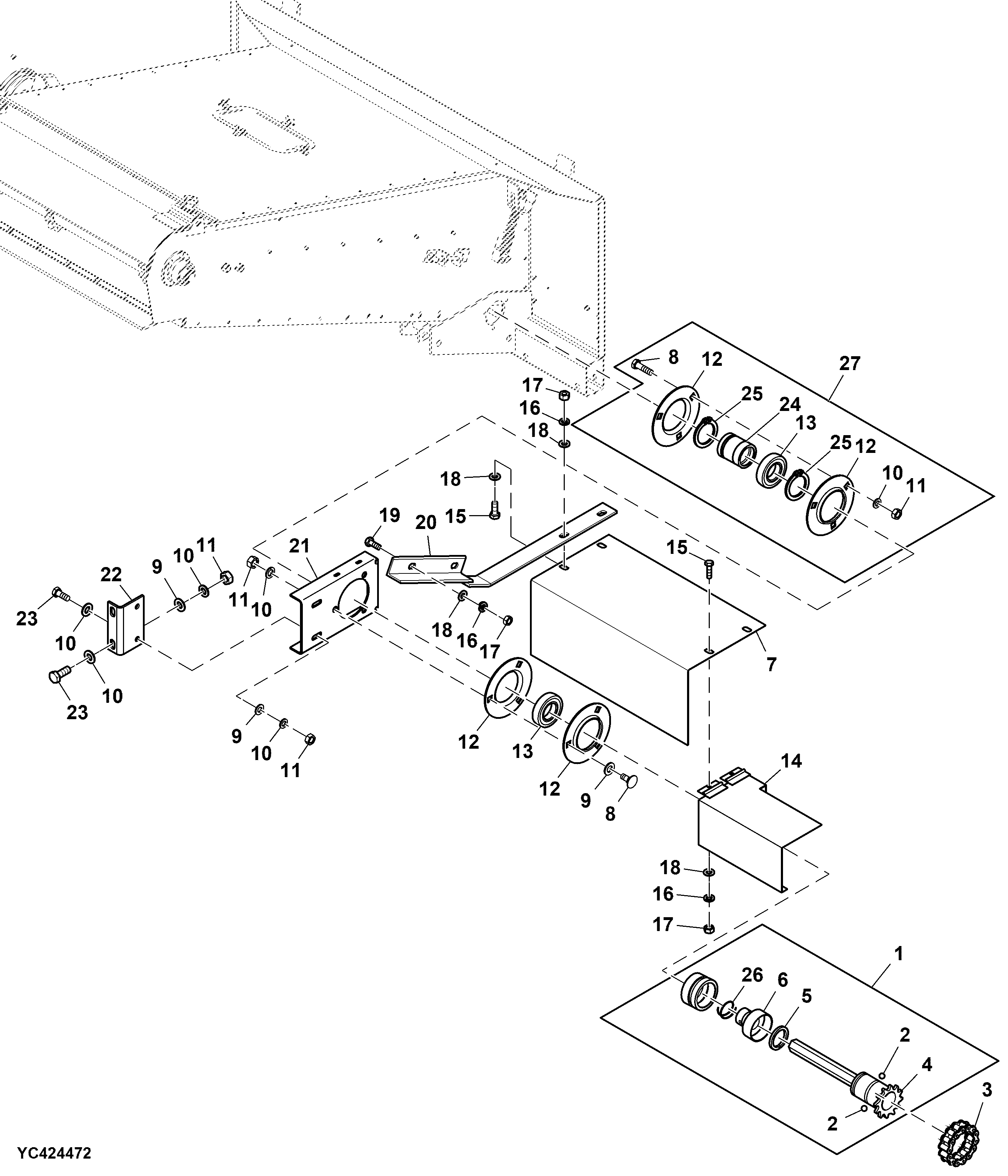 Drive Shaft Bundle (For C6HA Corn Picker Attachment)