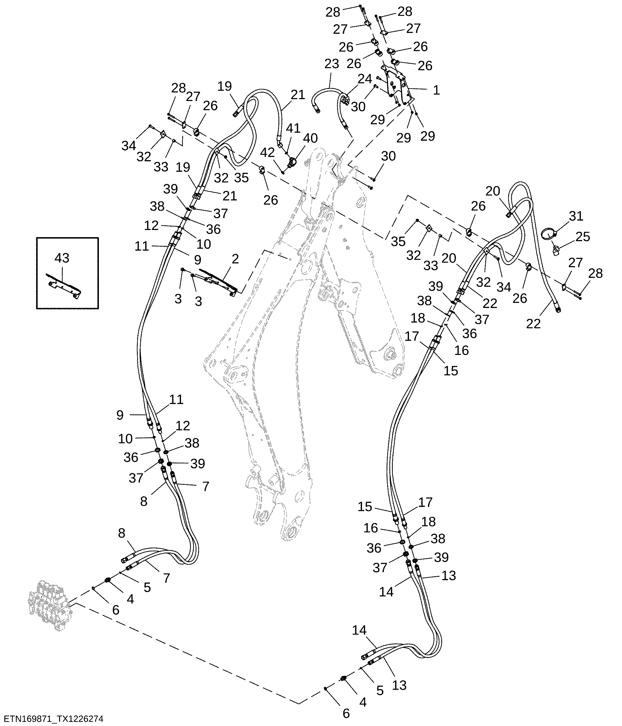 Bucket and Extendable Dipperstick Hydraulics
