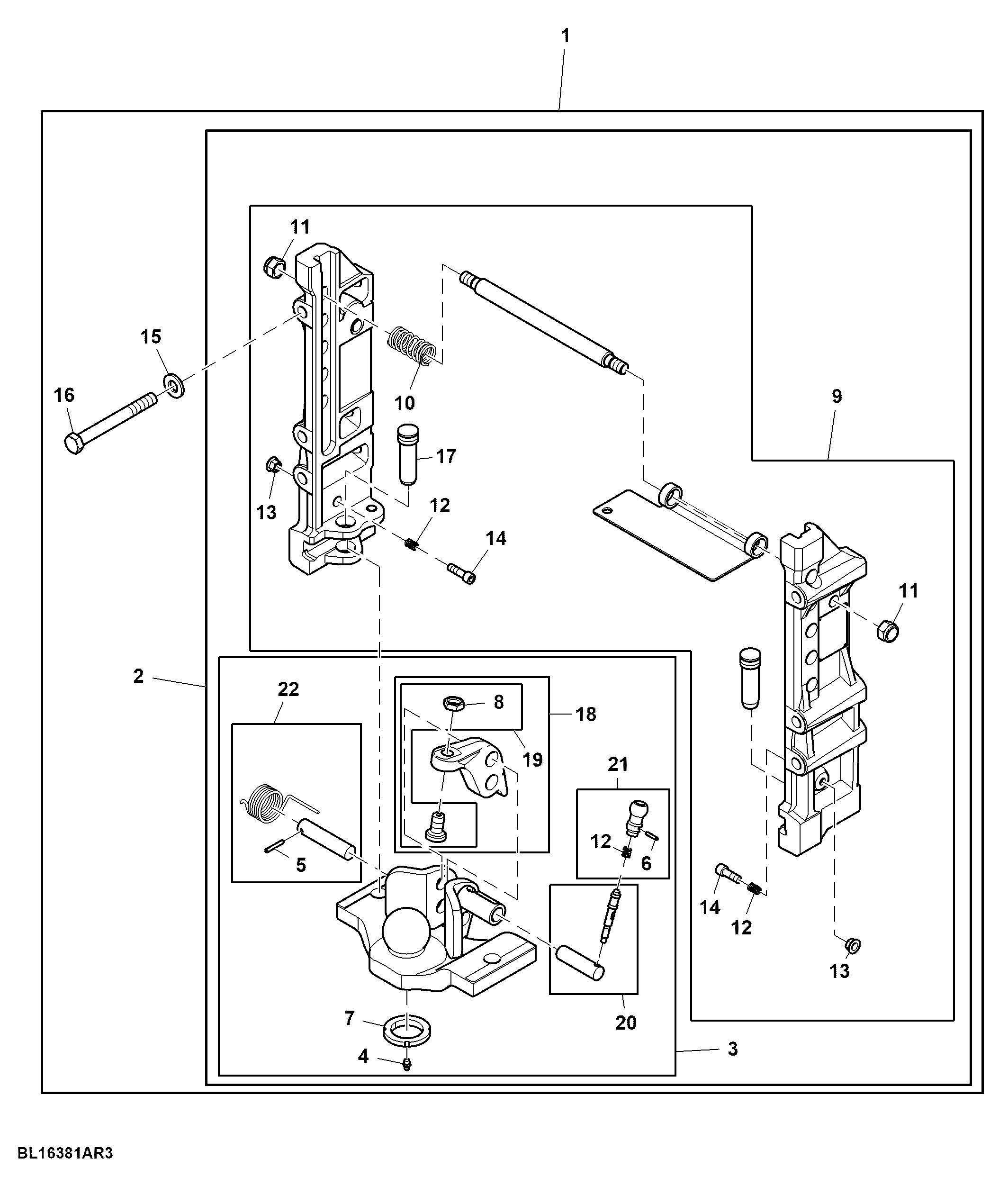 Wagon Hitch Bracket, Ball Type, W/ Trailer Bracket, Attachment
