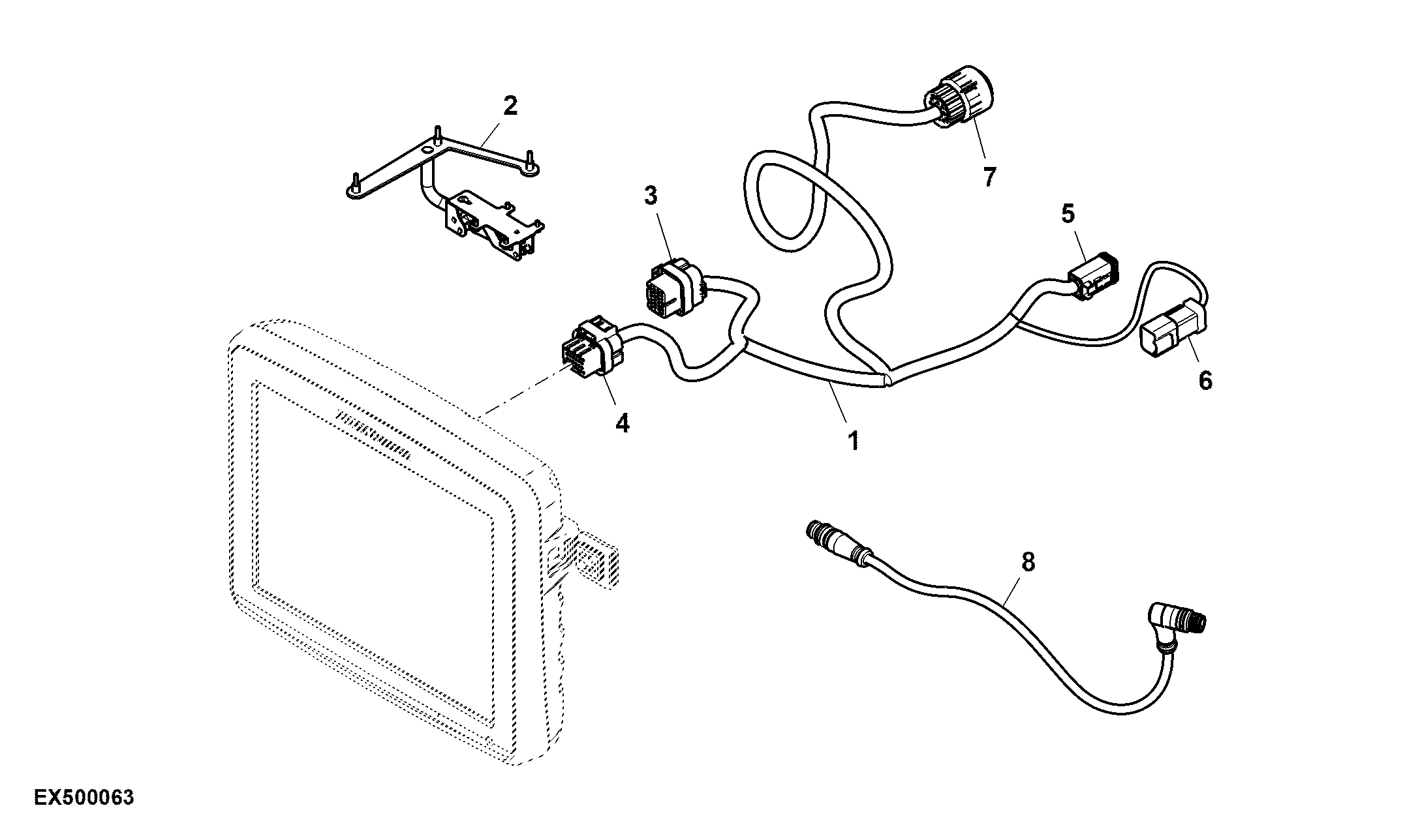 Wiring Harness and Bracket Kit, Display 4640, Generation 4