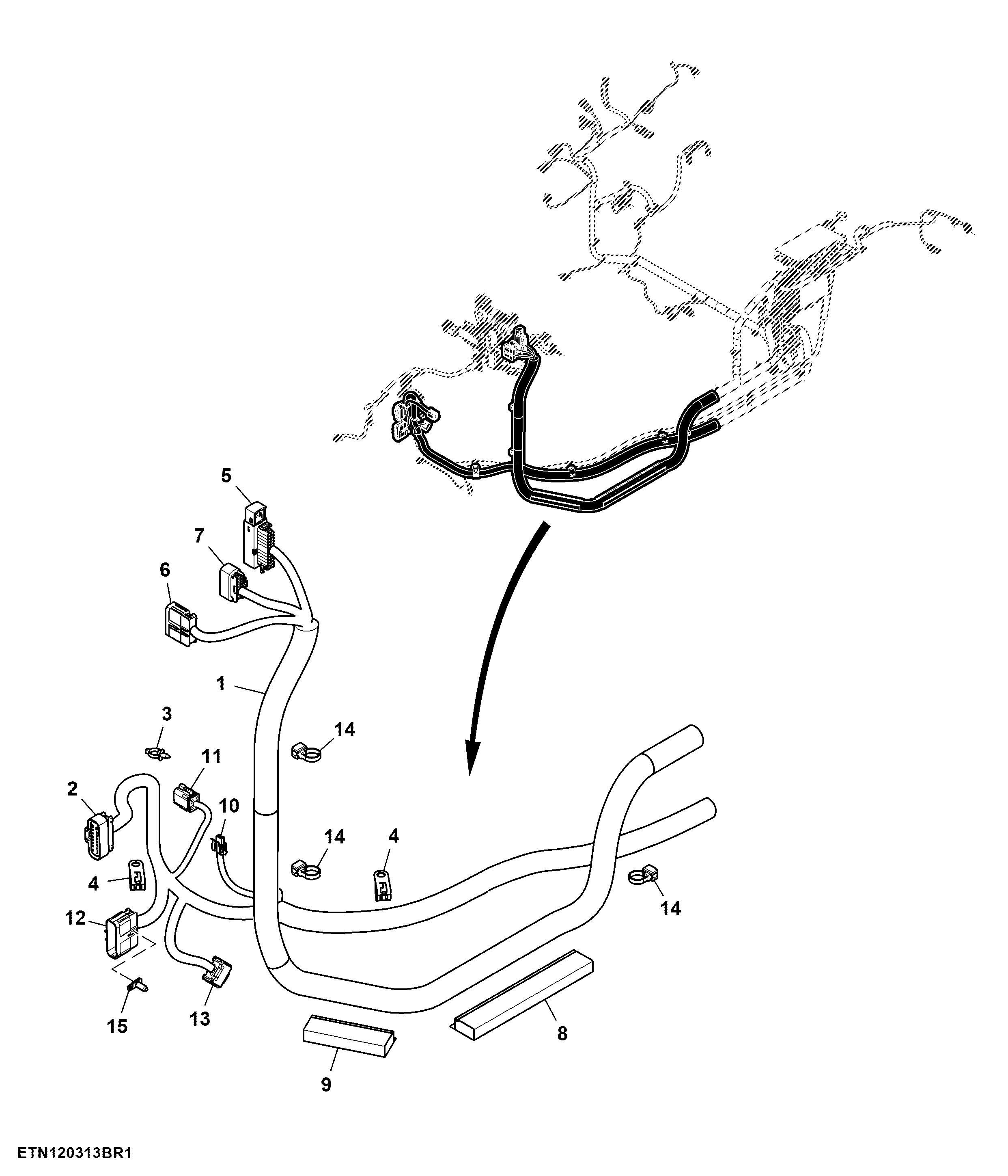 Cab Wiring Harness, PowerTech™ Electronic (1/7)